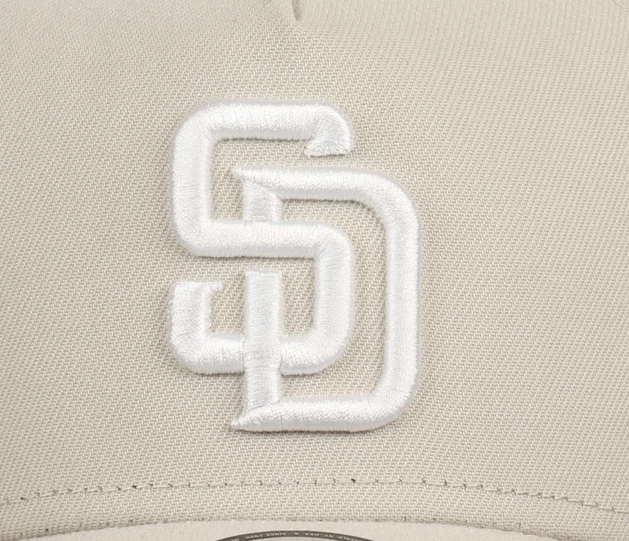 San Diego Padres MLB Stone White 9Forty A-Frame Snapback Cap New Era
