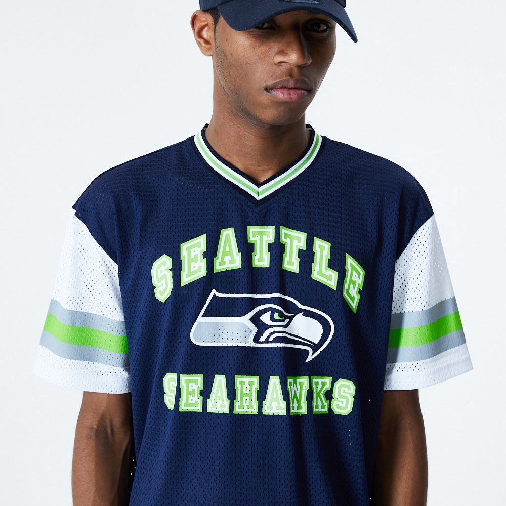 Seattle Seahawks NFL Stripe Sleeve T-Shirt New Era