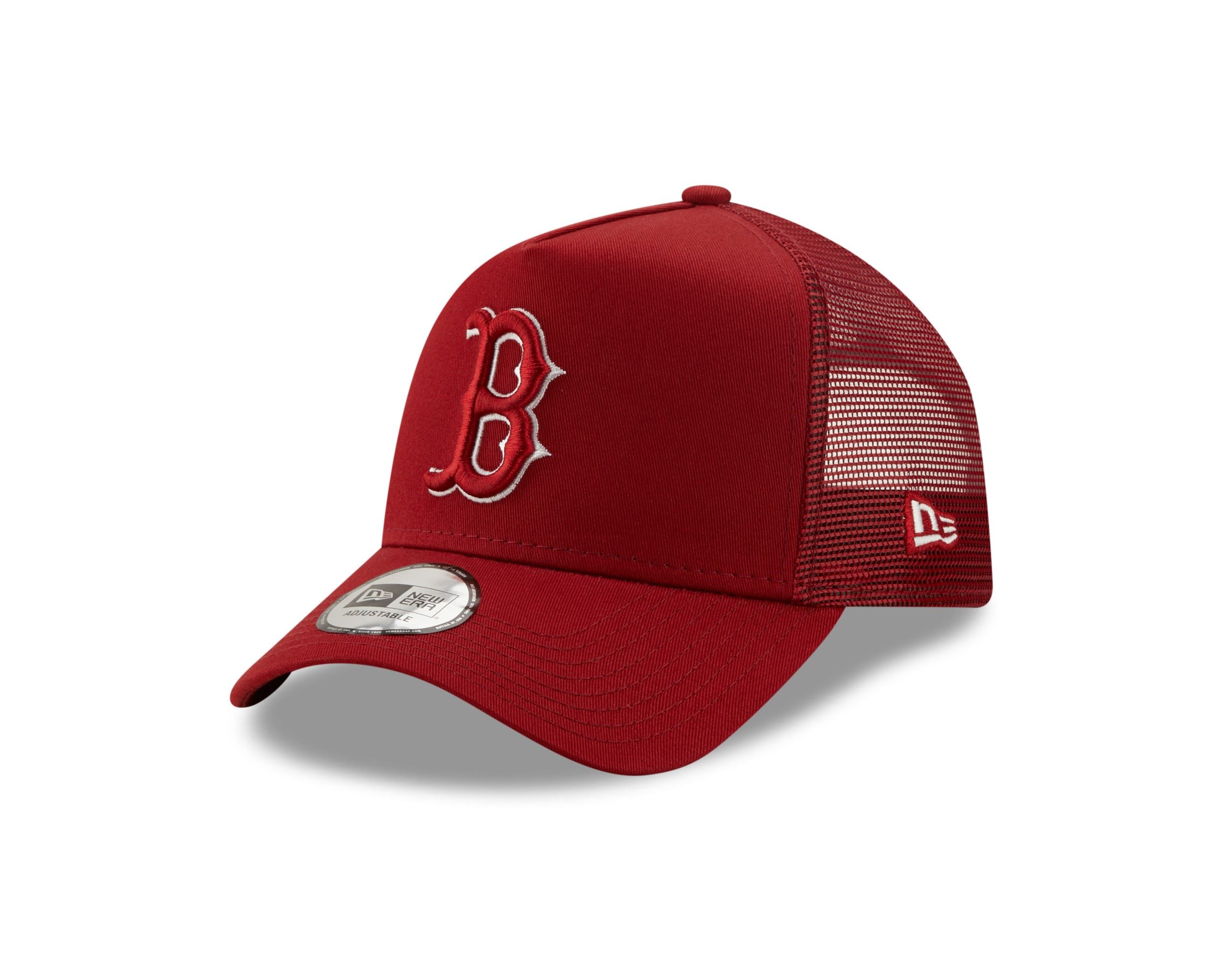 Boston Red Sox MLB League Essential Red A-Frame Adjustable Trucker Cap New Era