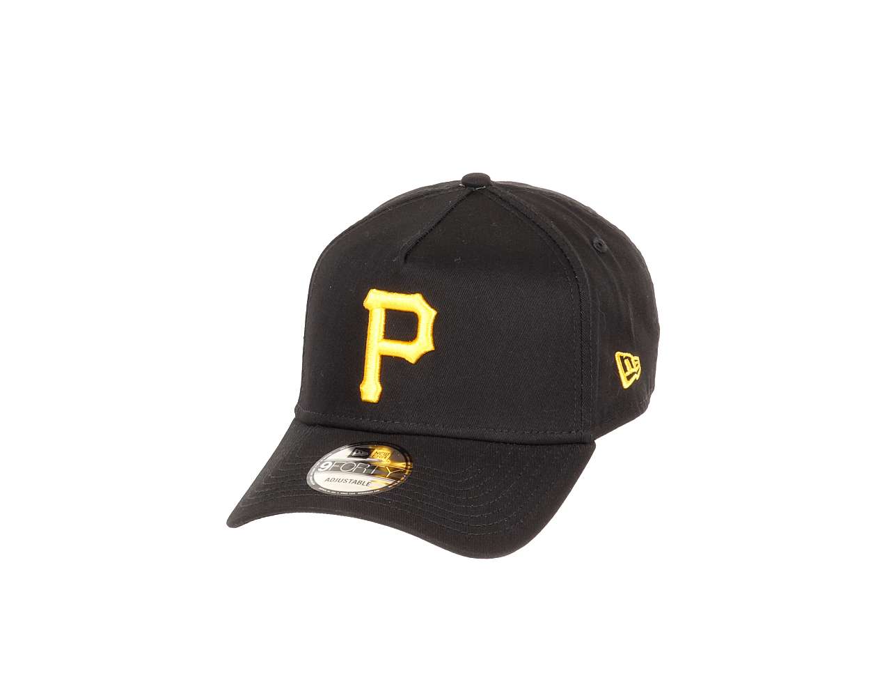  Pittsburgh Pirates MLB Black Coloured Team Logo Yellow 9Forty A-Frame Snapback Cap New Era