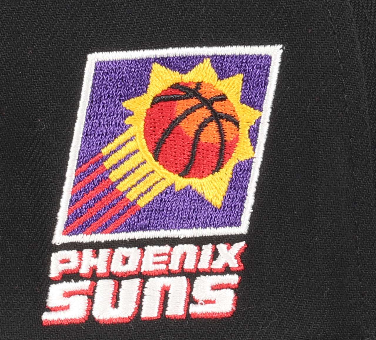 Phoenix Suns NBA Icon Grail Pro Snapback Hardwood Claasic Cap Pro Crown Fit Black Mitchell & Ness