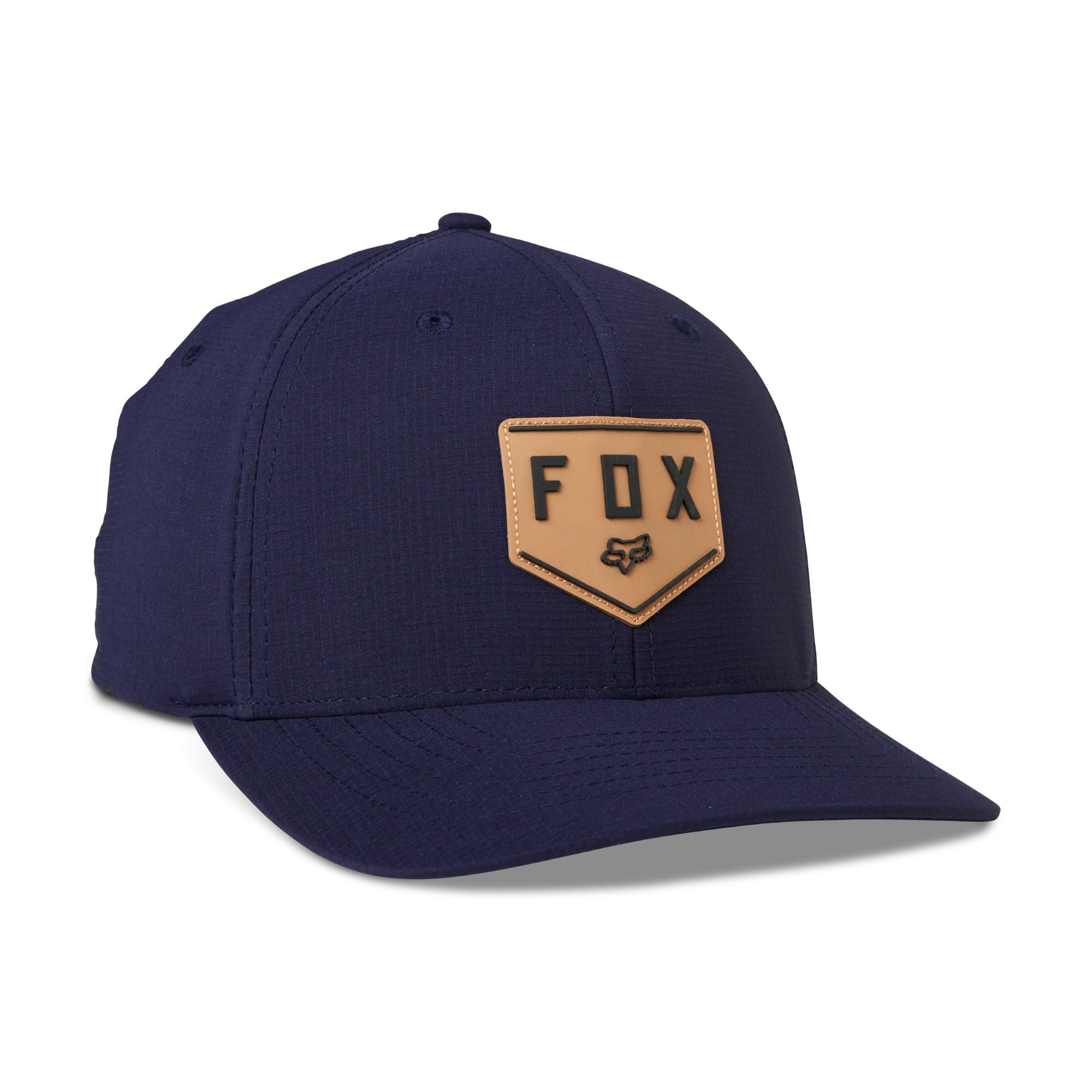 Shield Tech Navy Flexfit Hat Fox Racing