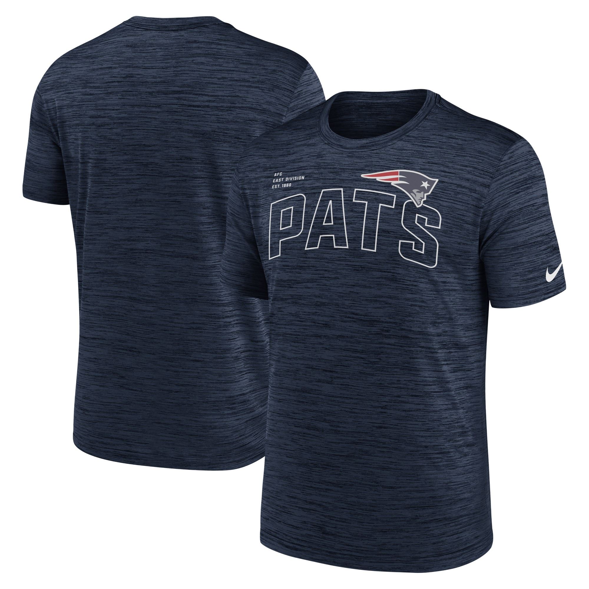 New England Patriots Navy NFL Velocity Arch T-Shirt Nike 