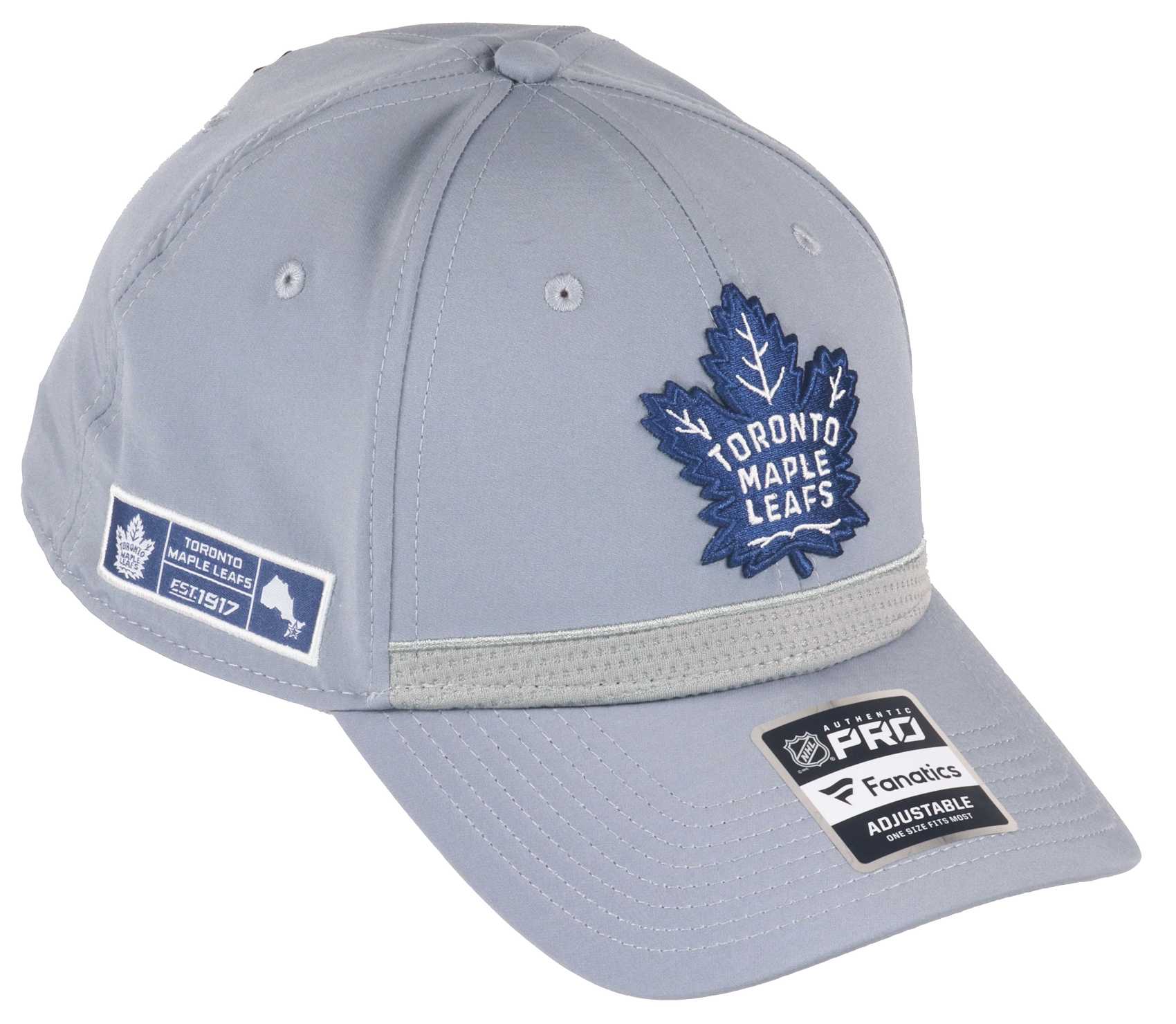 Toronto Maple Leafs NHL Authentic Pro Home Ice Structured Curved Snapback Cap Grey Fanatics