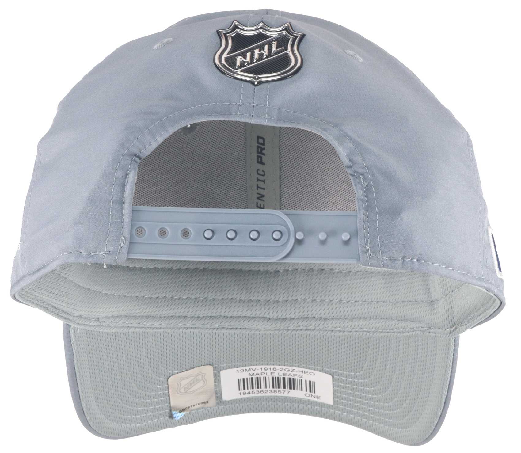Toronto Maple Leafs NHL Authentic Pro Home Ice Structured Curved Snapback Cap Grey Fanatics