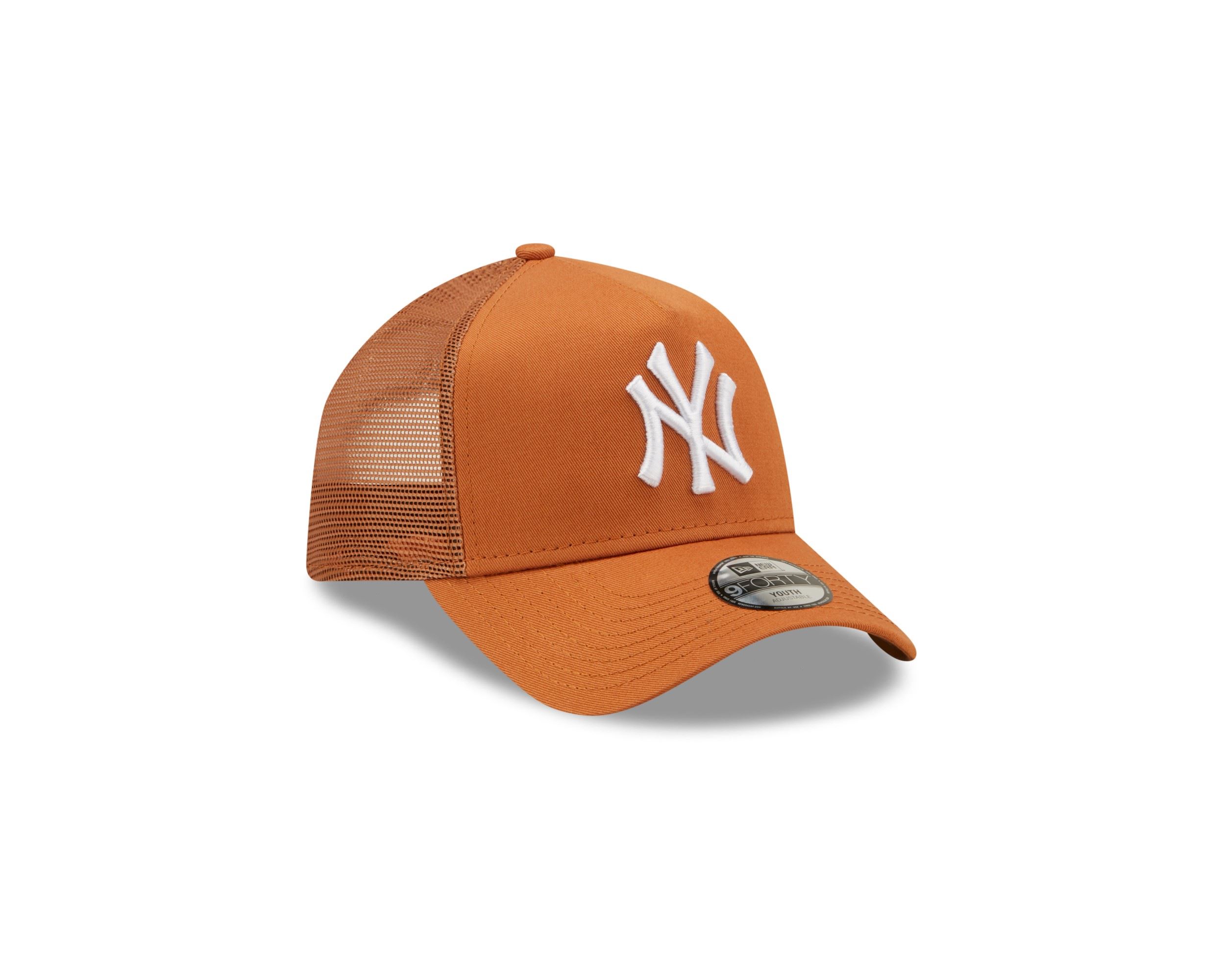 New York Yankees MLB Tonal Mesh Spring Toffee 9Forty Kids A-Frame Adjustable Trucker Cap New Era