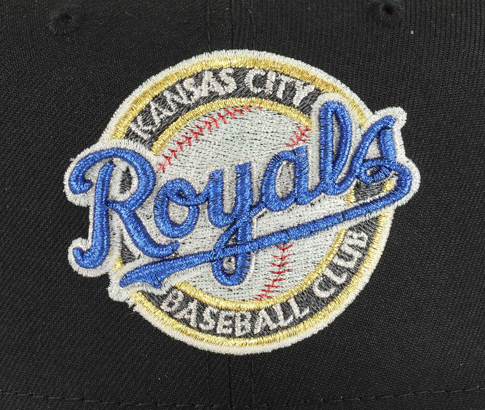 Kansas City Royals MLB  Two Tone Side Patch Black Poly Silver 59Fifty Basecap New Era