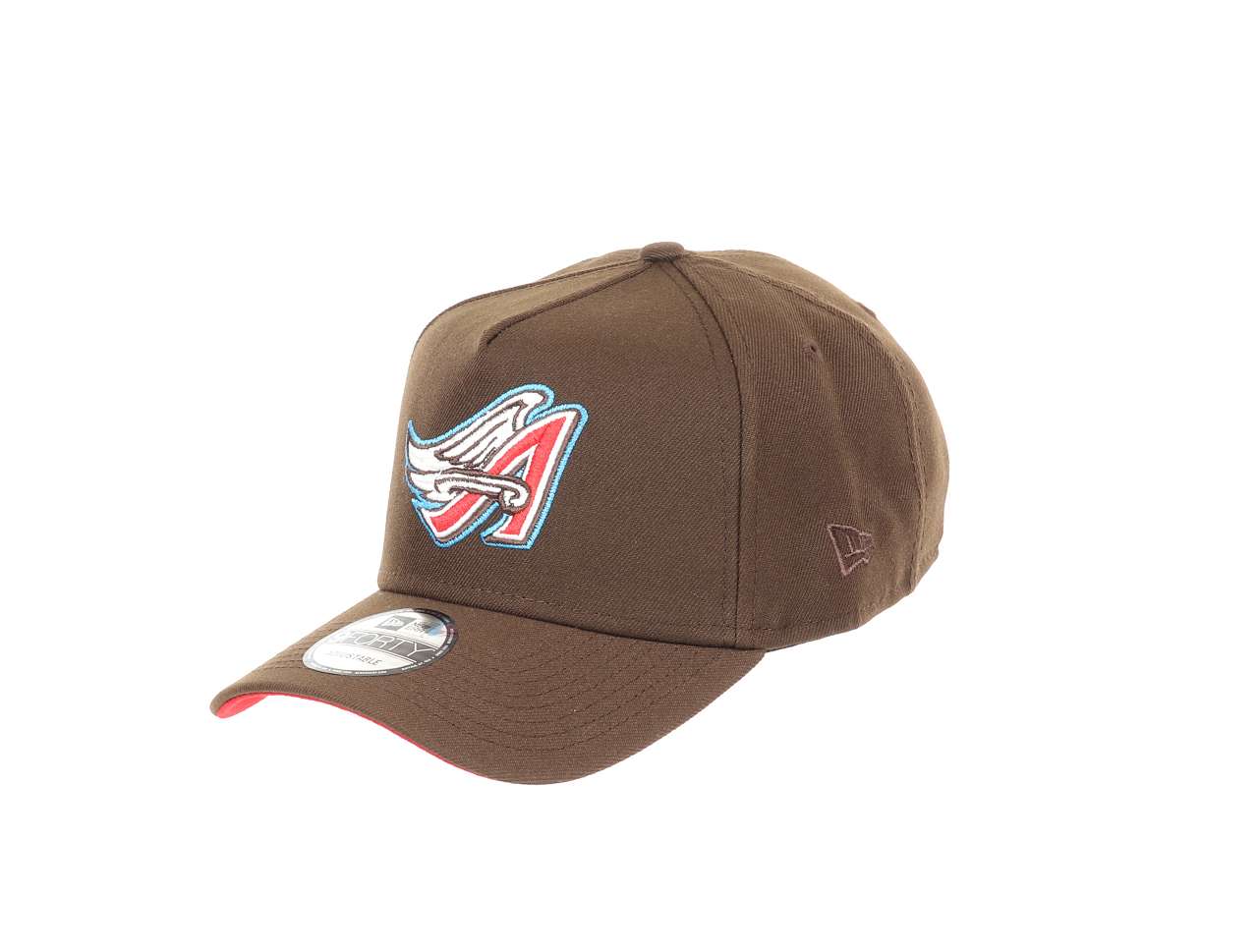 Anaheim Angels MLB 40th Season Sidepatch Walnut 9Forty A-Frame Snapback Cap New Era