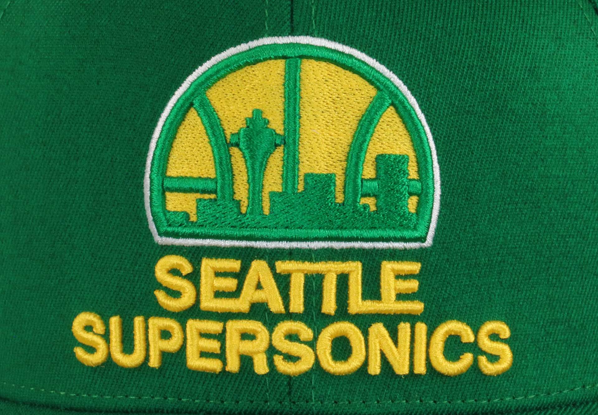 Seattle Supersonics Green NBA Team Ground Stretch Snapback HWC Cap Mitchell & Ness