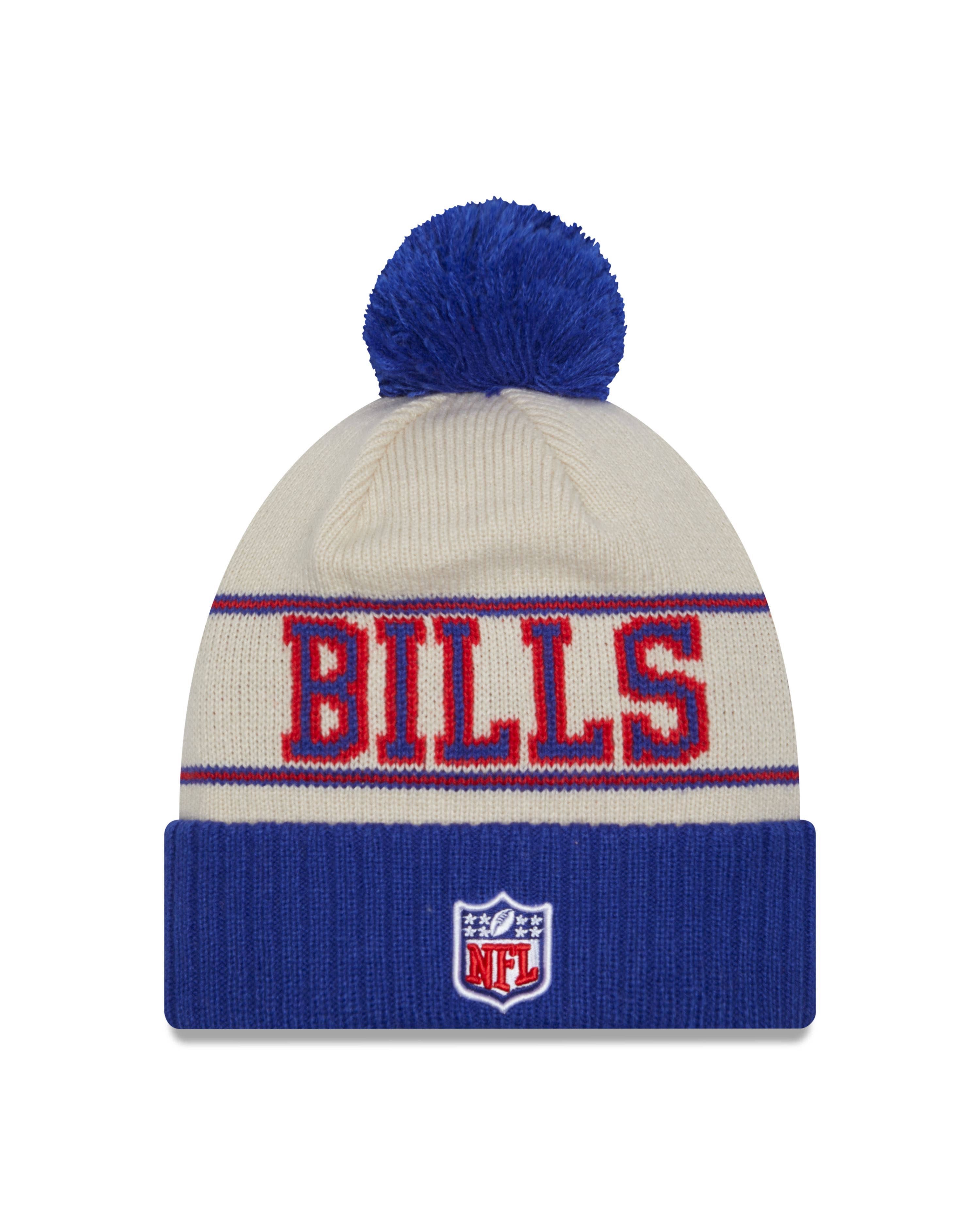 Buffalo Bills NFL 2023 Sideline Historic Knit Beanie OTC Gray Blue New Era