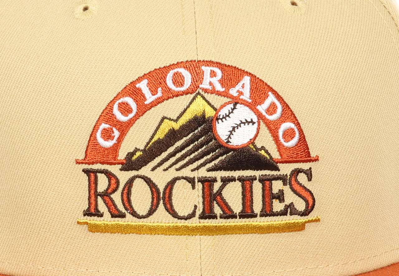 Colorado Rockies MLB 10 Year Anniversary Season Sidepatch Vegas Gold Rust 59Fifty Basecap New Era