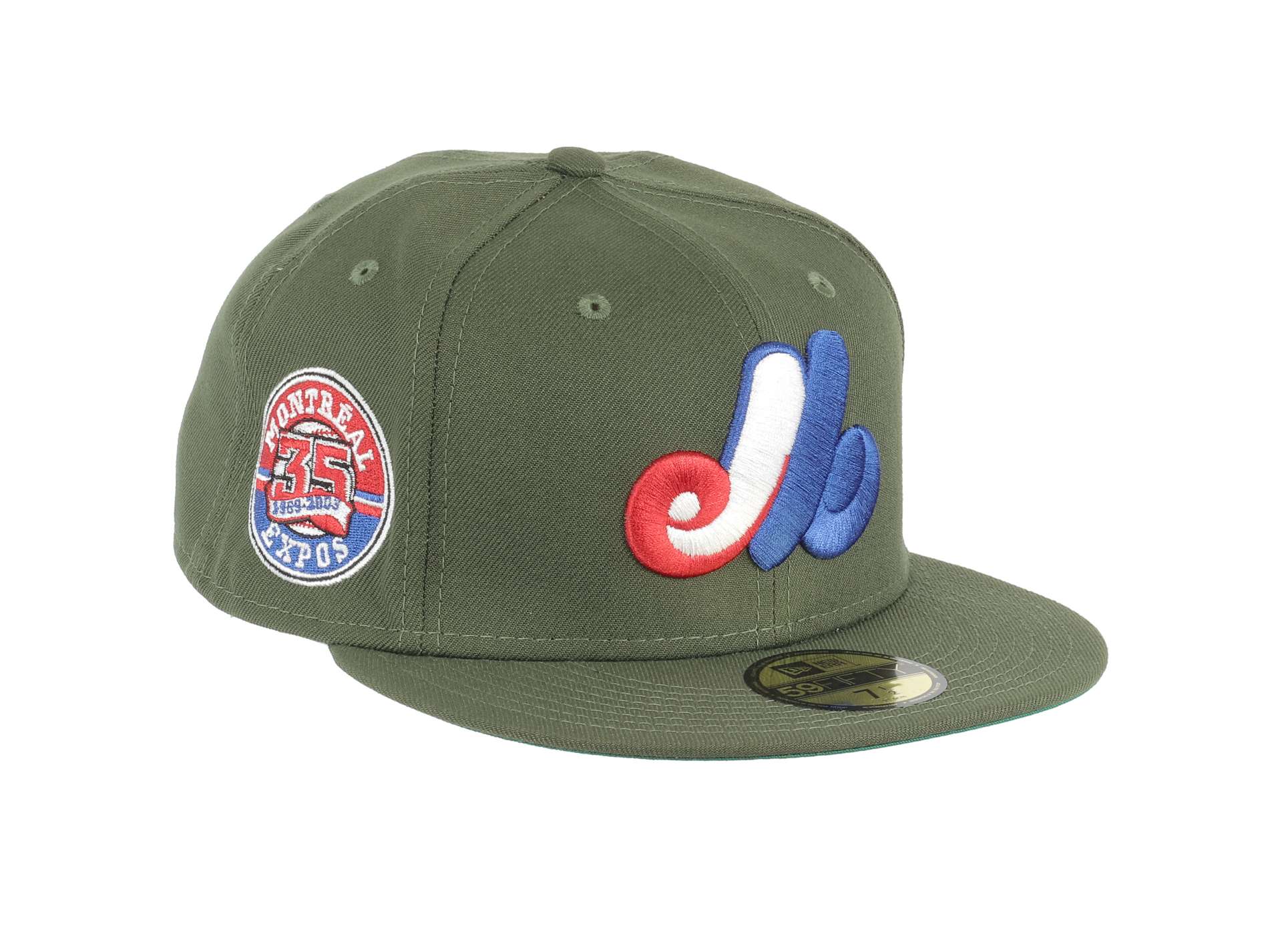 Montreal Expos MLB Cooperstown 35th Anniversary Sidepatch Rifle Green 59Fifty Basecap New Era