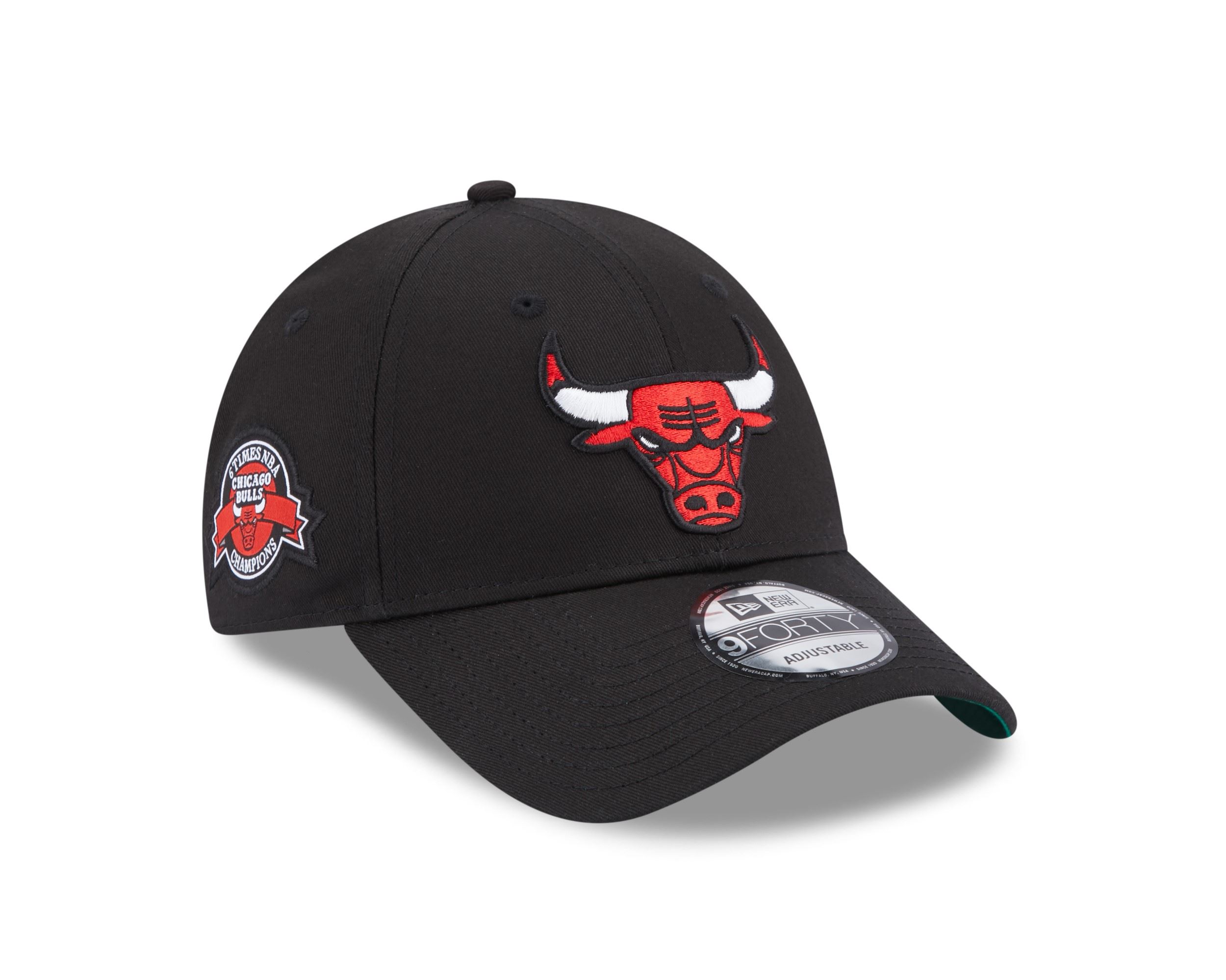 Chicago Bulls NBA Team Side Patch Black 9Forty Adjustable Cap New Era