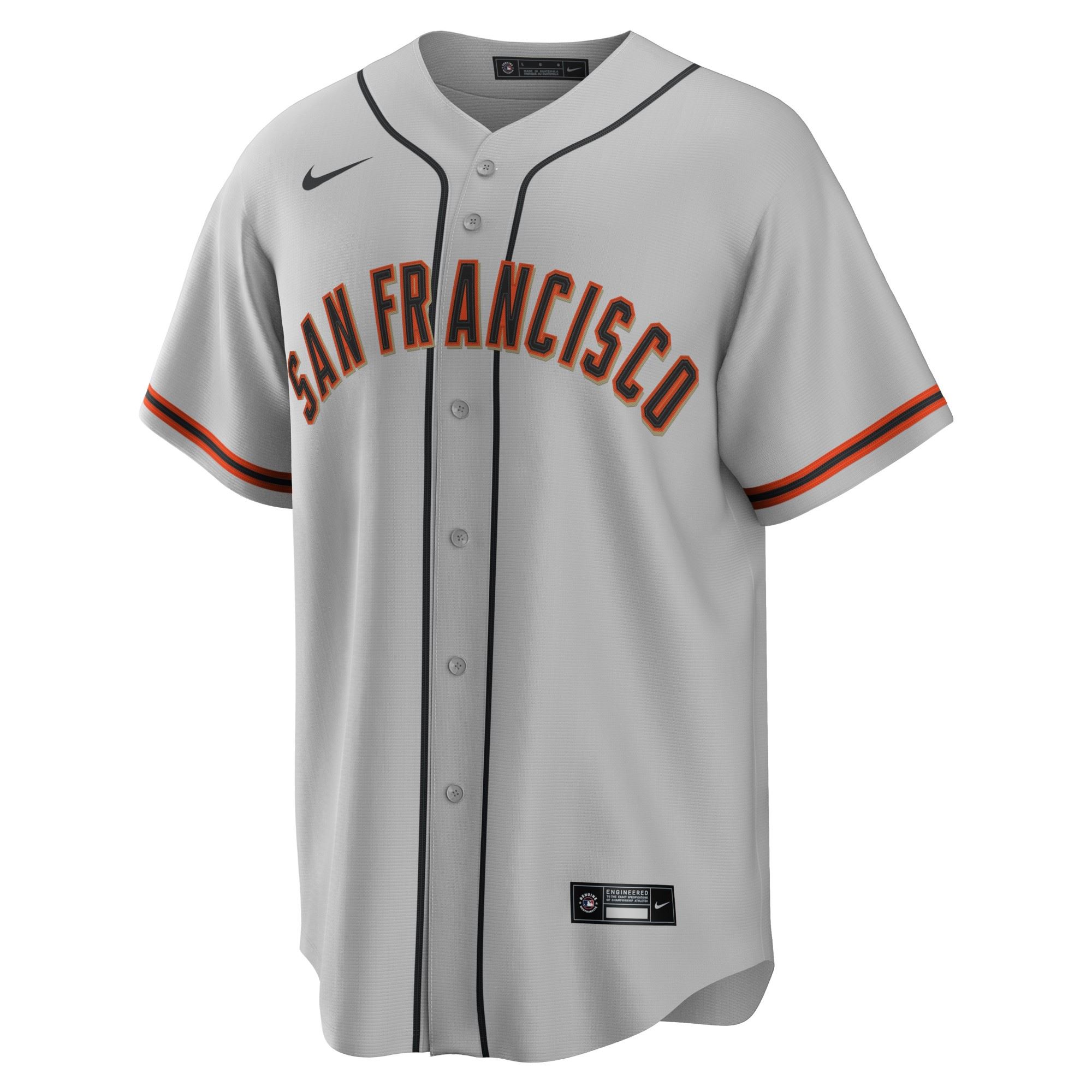 San Francisco Giants Gray Official MLB Replica Road Jersey Nike