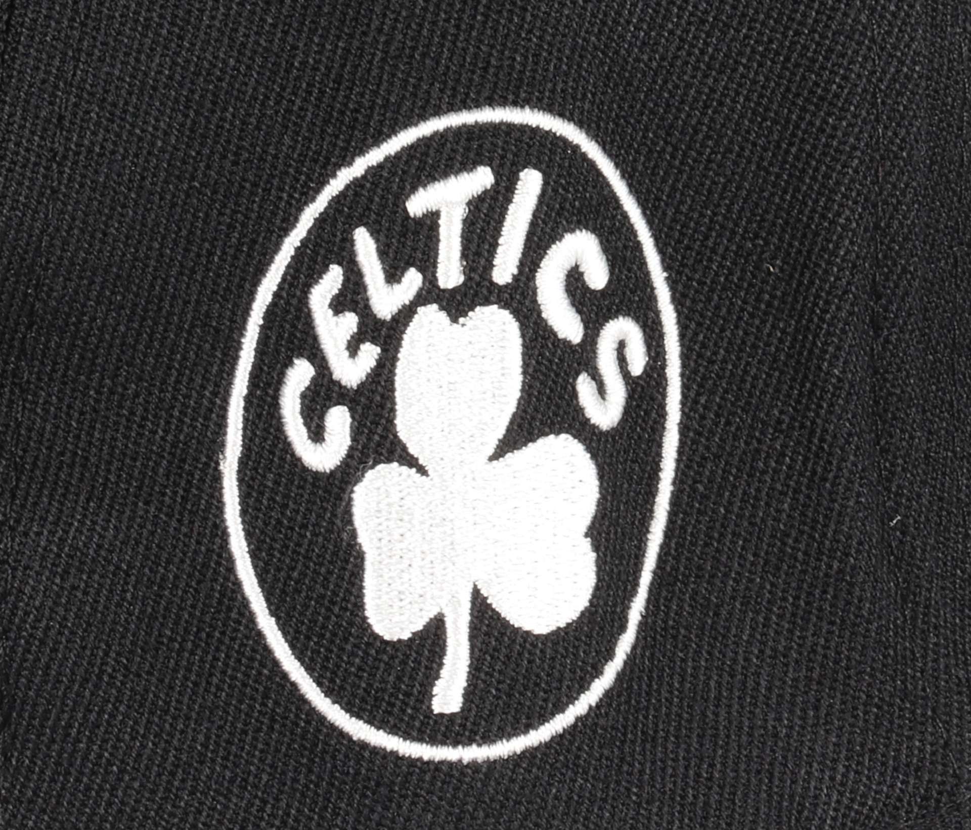 Boston Celtics Black HWC Slap Sticker Classic Red Snapback Cap Mitchell & Ness