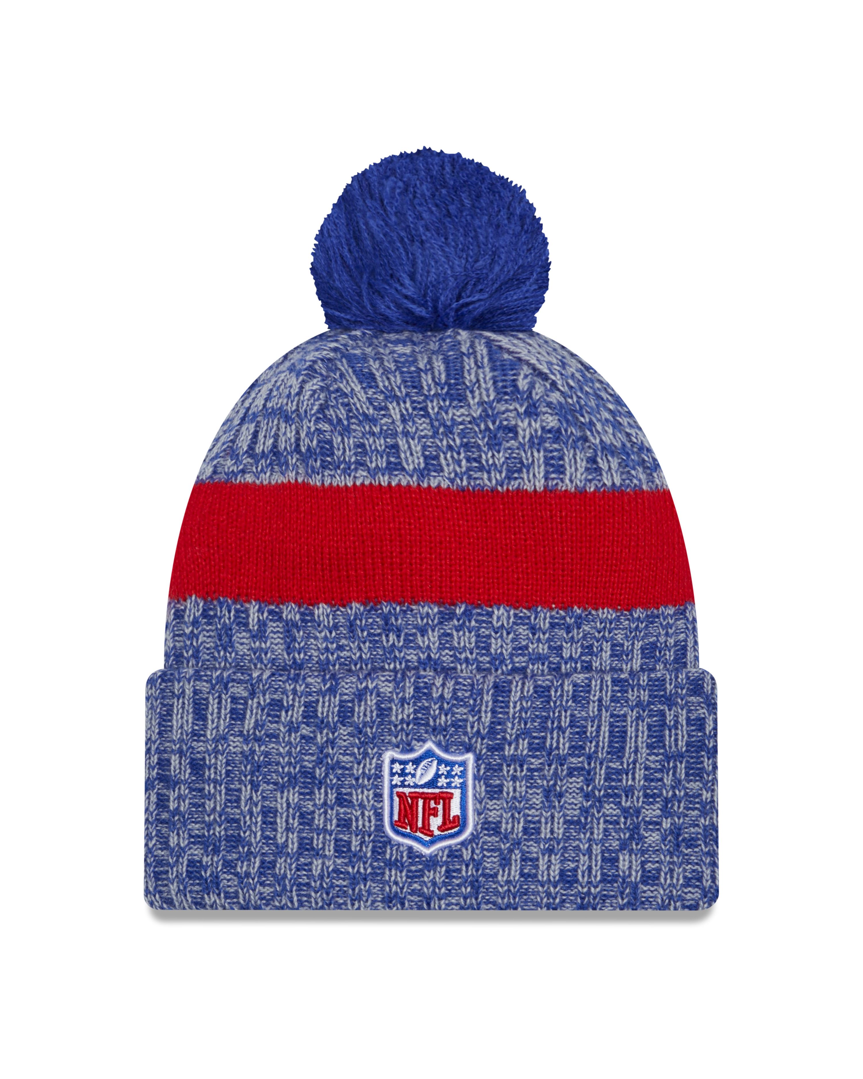 New York Giants NFL 2023  Sideline Sport Knit OTC Blue Red Beanie New Era