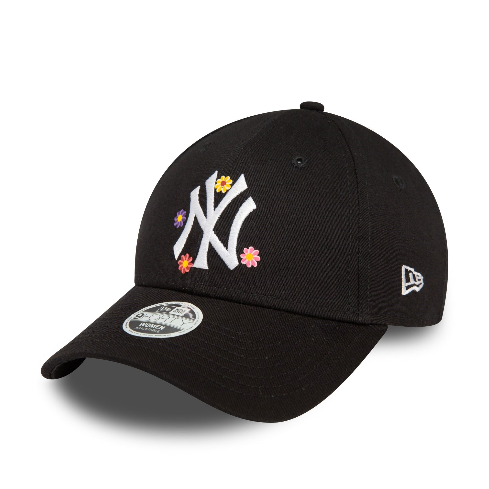 New York Yankees MLB Flower Schwarz 9Forty Verstellbare Damen Cap New Era