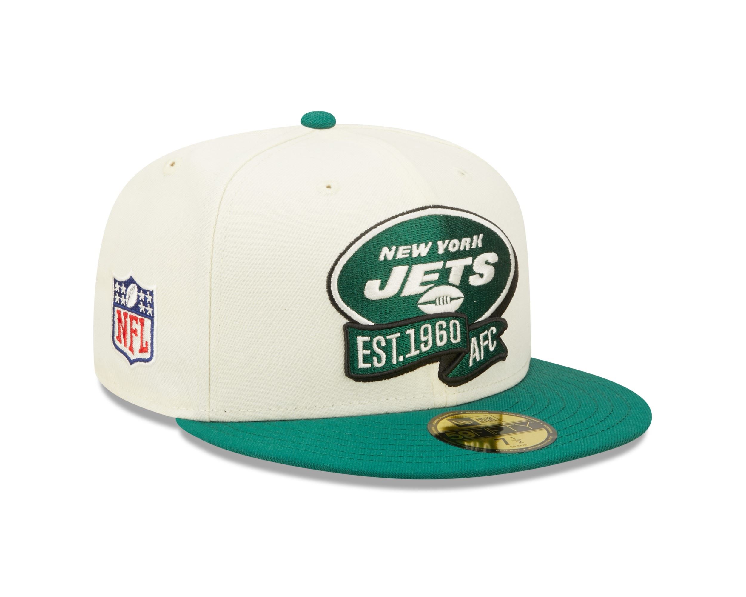 New York Jets NFL 2022 Sideline Chrome White 59Fifty Basecap New Era