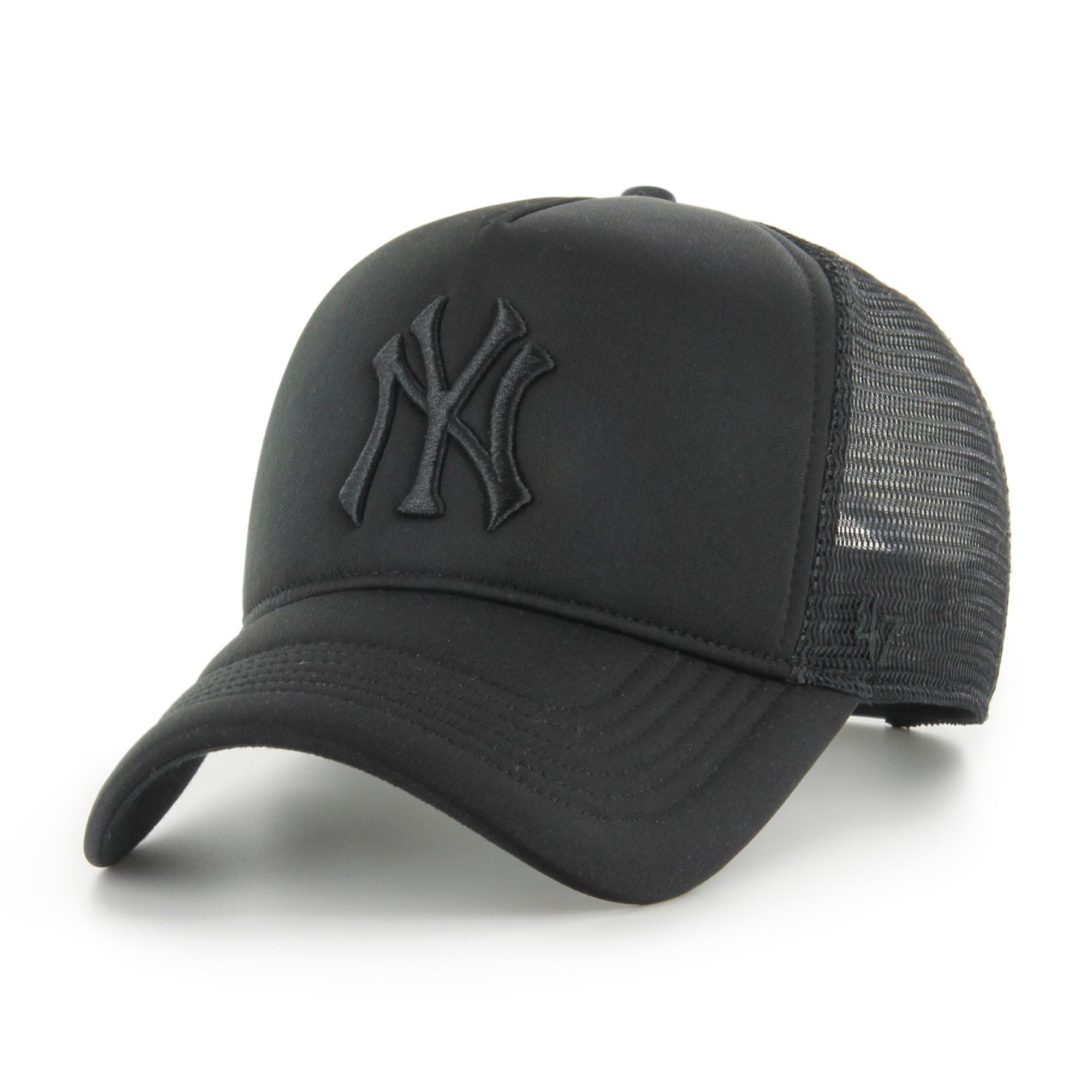 New York Yankees MLB Tri Tone Foam Offside Black Adjustable Trucker Cap '47