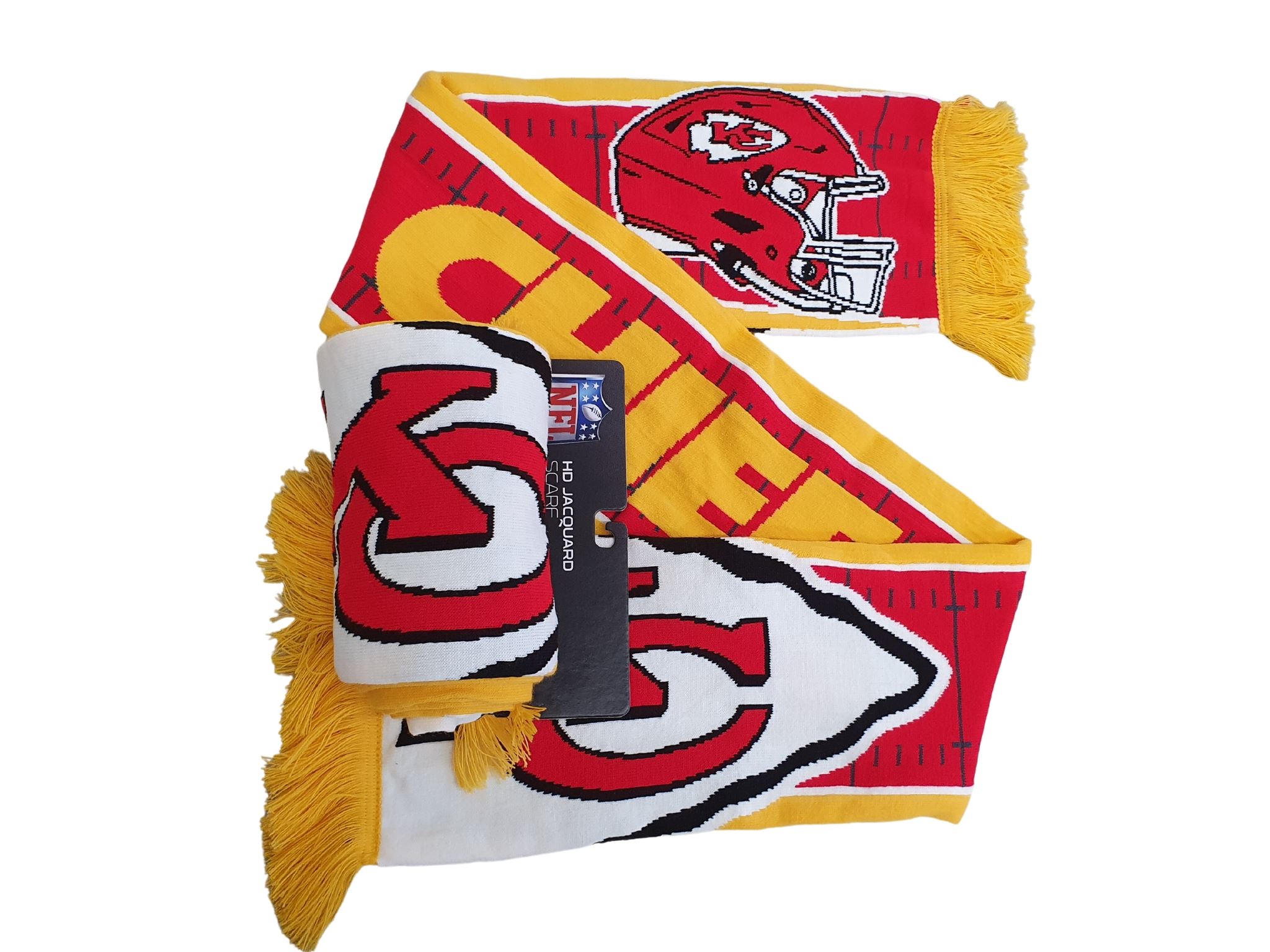 Kansas City Chiefs NFL HD Jaquard Scarf Rot Gelb Schal Great Branding