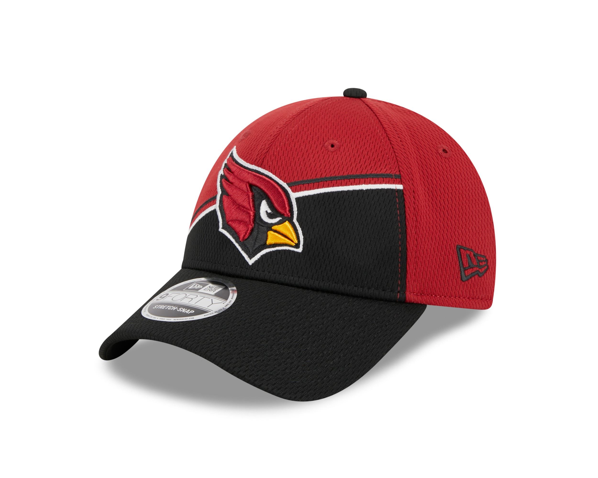 Arizona Cardinals NFL 2023 Sideline Red Black 9Forty Stretch Snapback Cap New Era