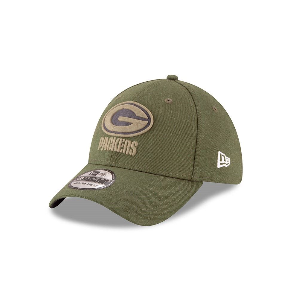 Green Bay Packers NFL On Field 2018 Salute to Service 39Thirty Stretch Cap New Era