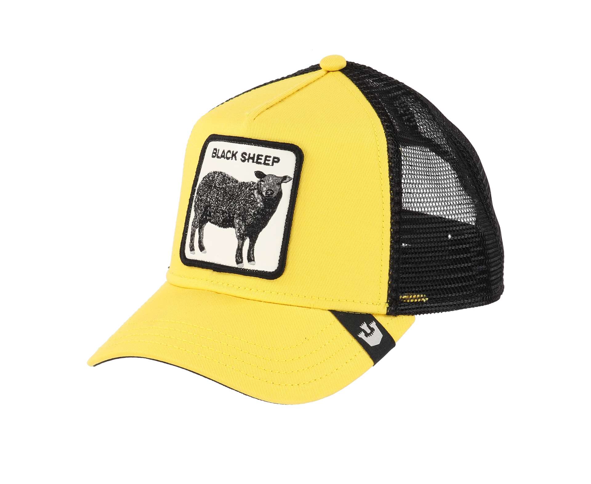 The Black Sheep Schaf Yellow A-Frame Adjustable Trucker Cap Goorin Bros