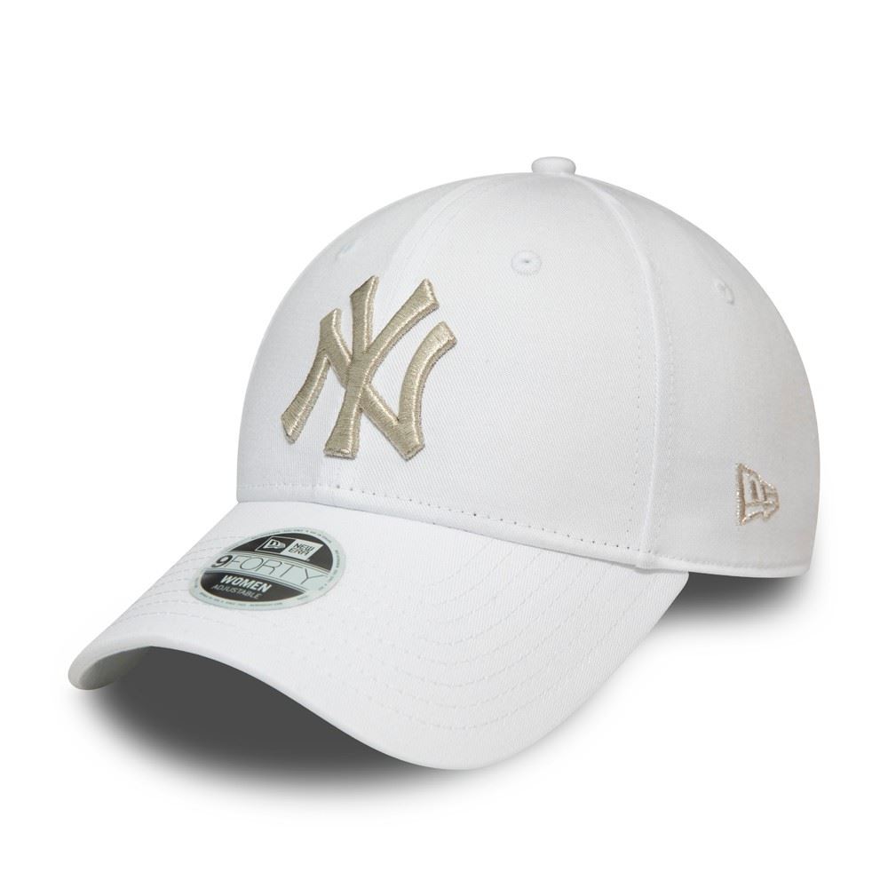 New York Yankees MLB Metallic Logo 9Forty Adjustable Women Cap New Era