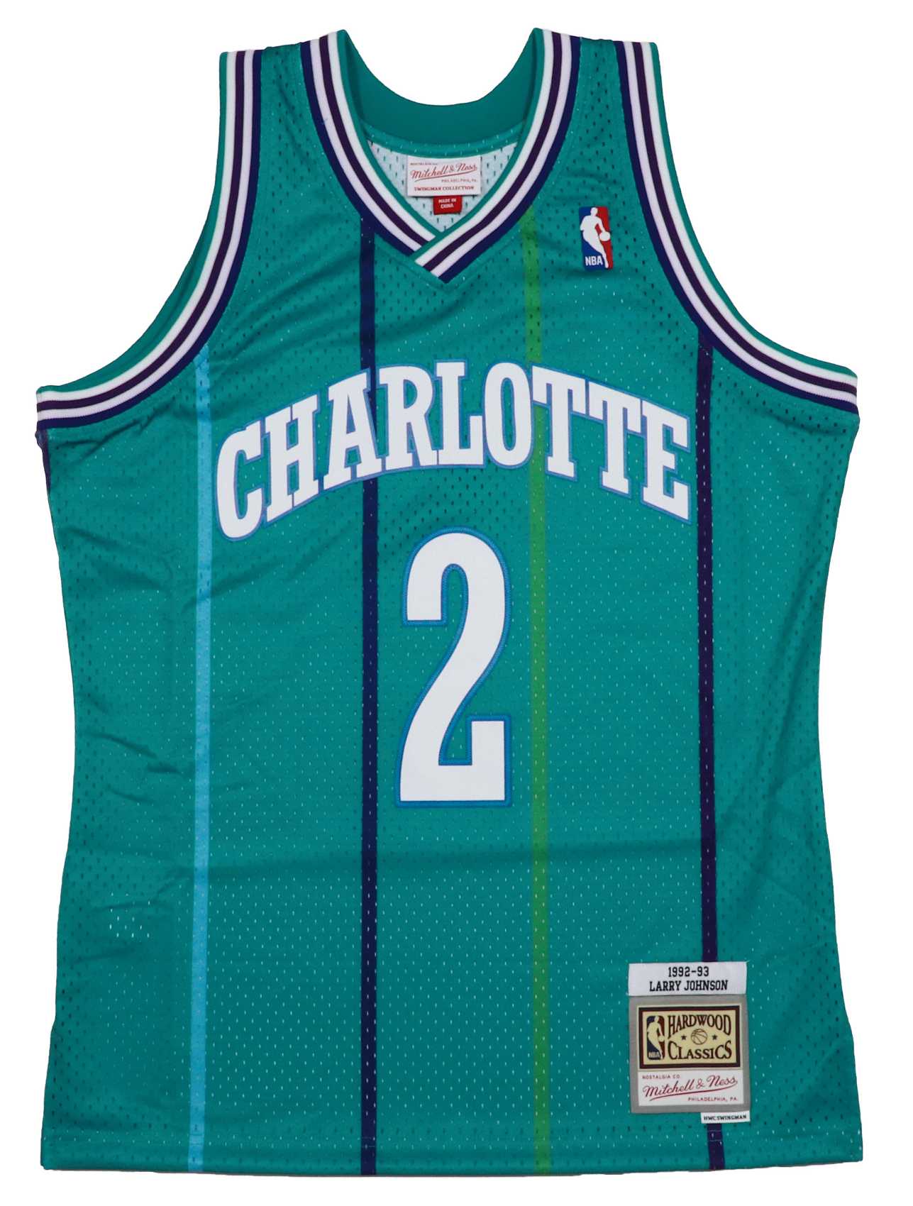 Larry Johnson #2 Charlotte Hornets NBA Swingman Mitchell & Ness