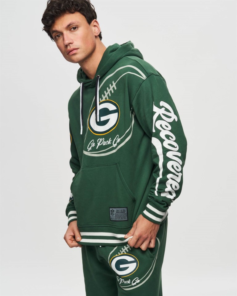 Green Bay Packers NFL Go Packers Hoody Green Recovered