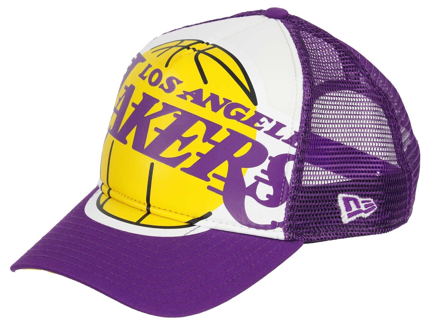 Los Angeles Lakers A-Frame Adjustable Trucker Cap New Era