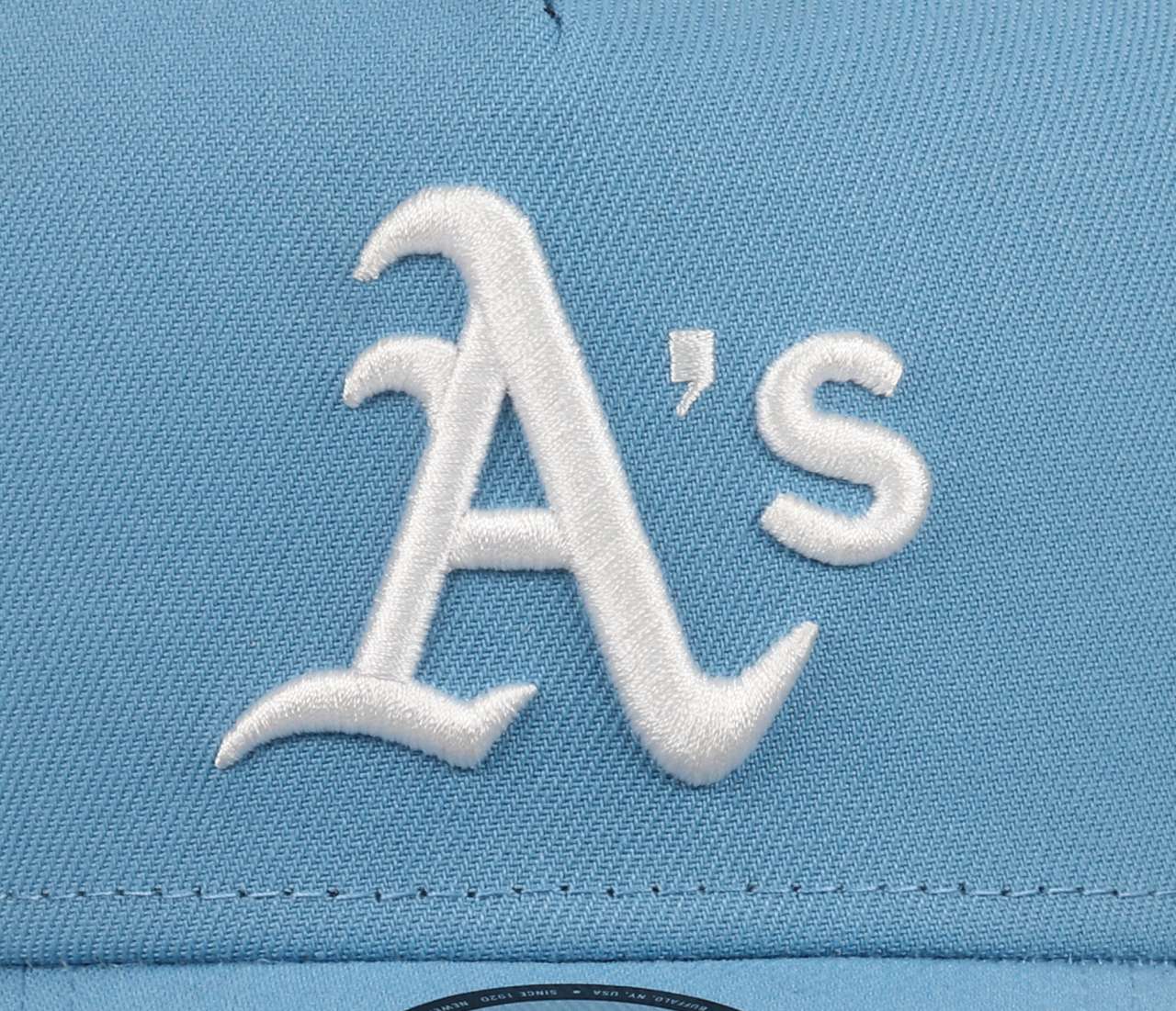 Oakland Athletics MLB Cooperstown Sky Blue 9Forty A-Frame Snapback Cap New Era