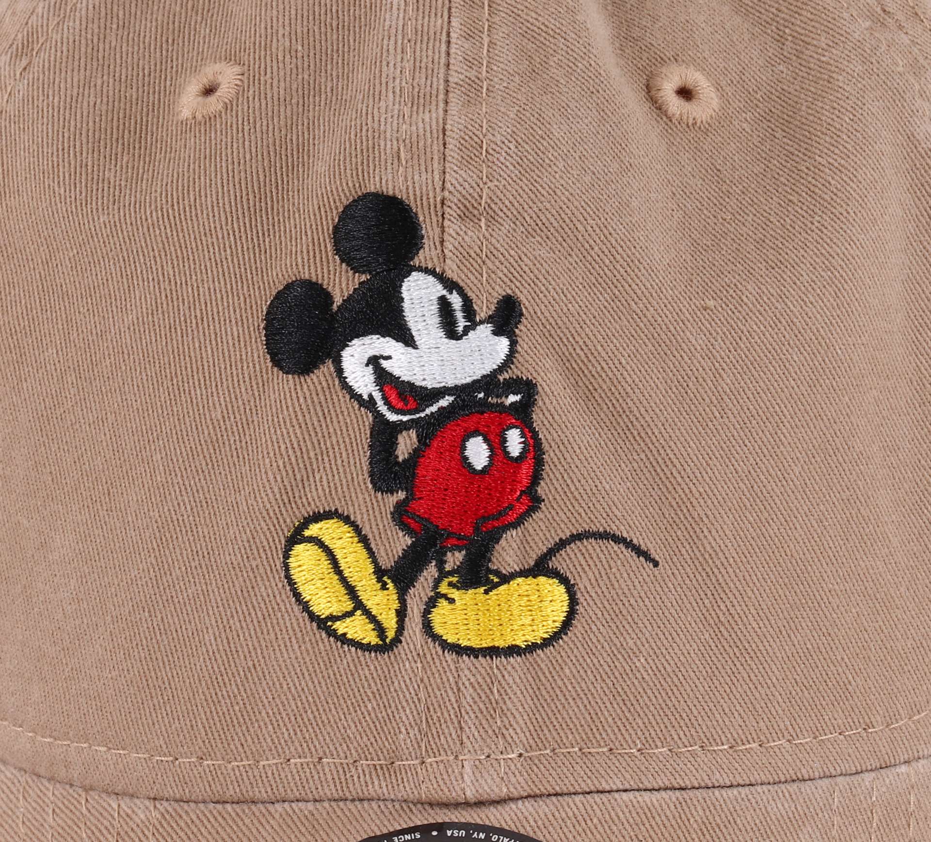 Mickey Mouse Characater Khaki 9Twenty Unstructured Strapback Cap New Era