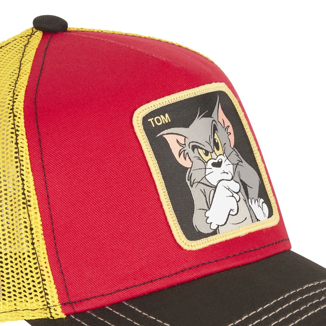 Tom Red Black Yellow Tom and Jerry Trucker Cap Capslab