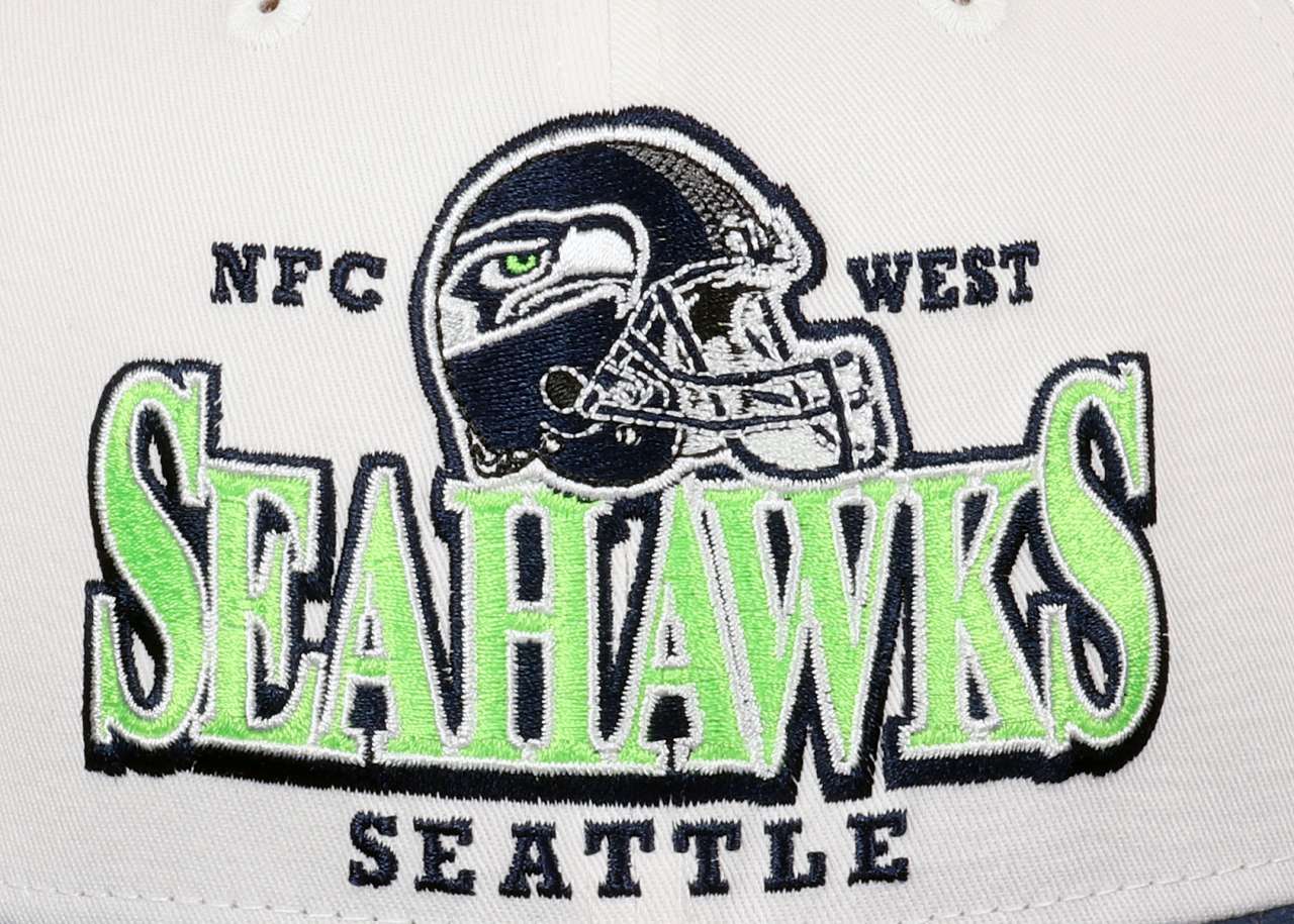 Seattle Seahawks NFL White Original Teamcolour Helmet Blue 9Fifty Snapback Cap New Era