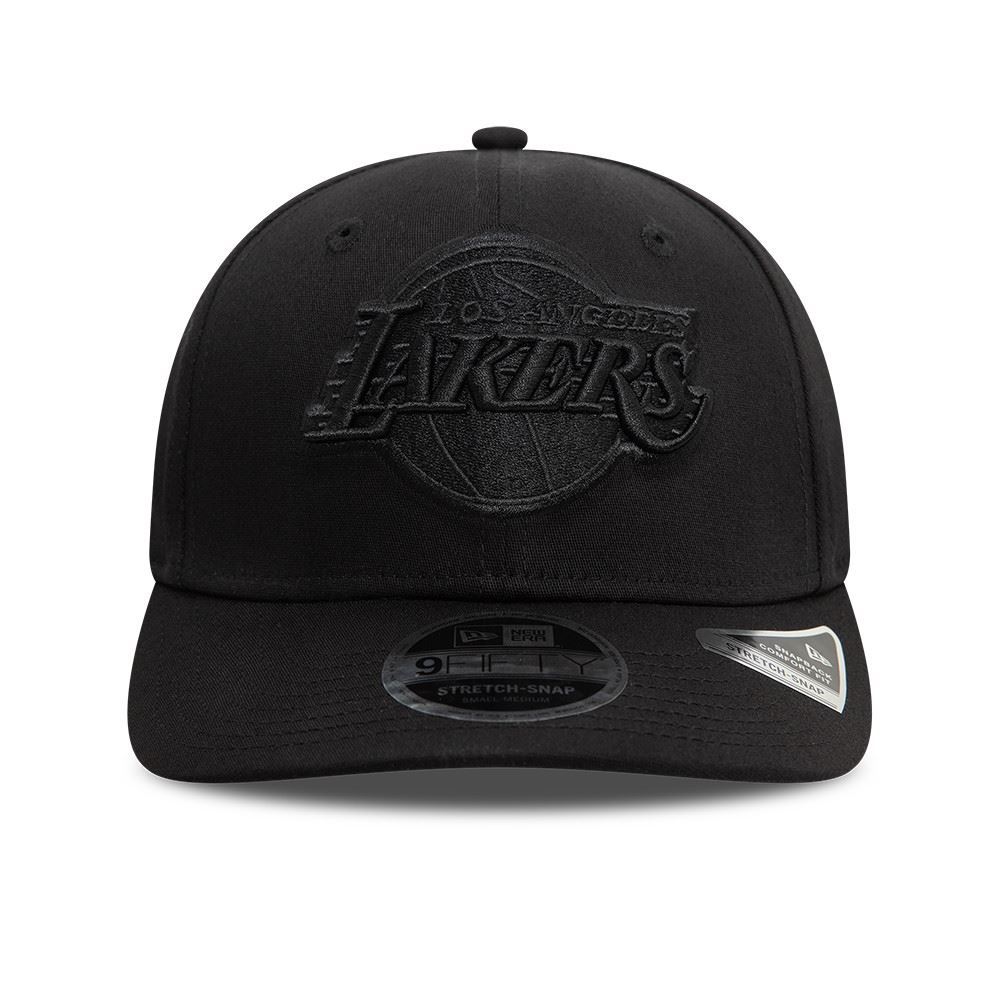 Los Angeles Lakers NBA Tonal Black 9Fifty Adjustable Stretch Snapback Cap New Era