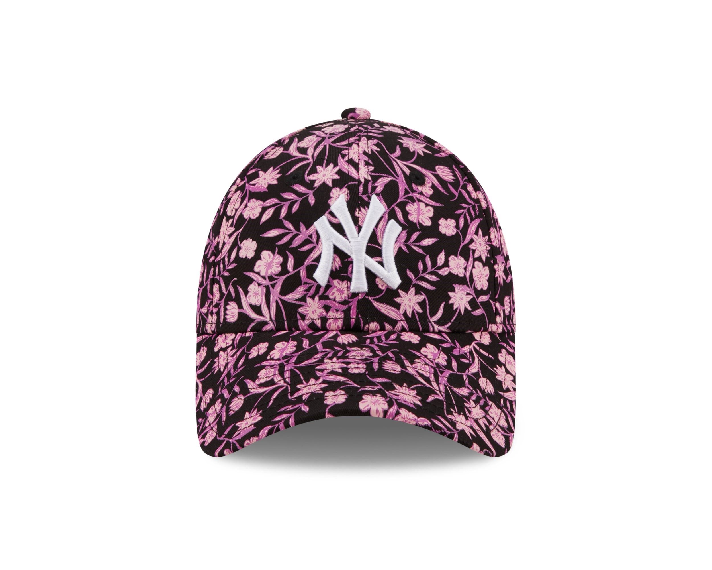 New York Yankees Black MLB Floral 9Forty Adjustable Women Cap New Era