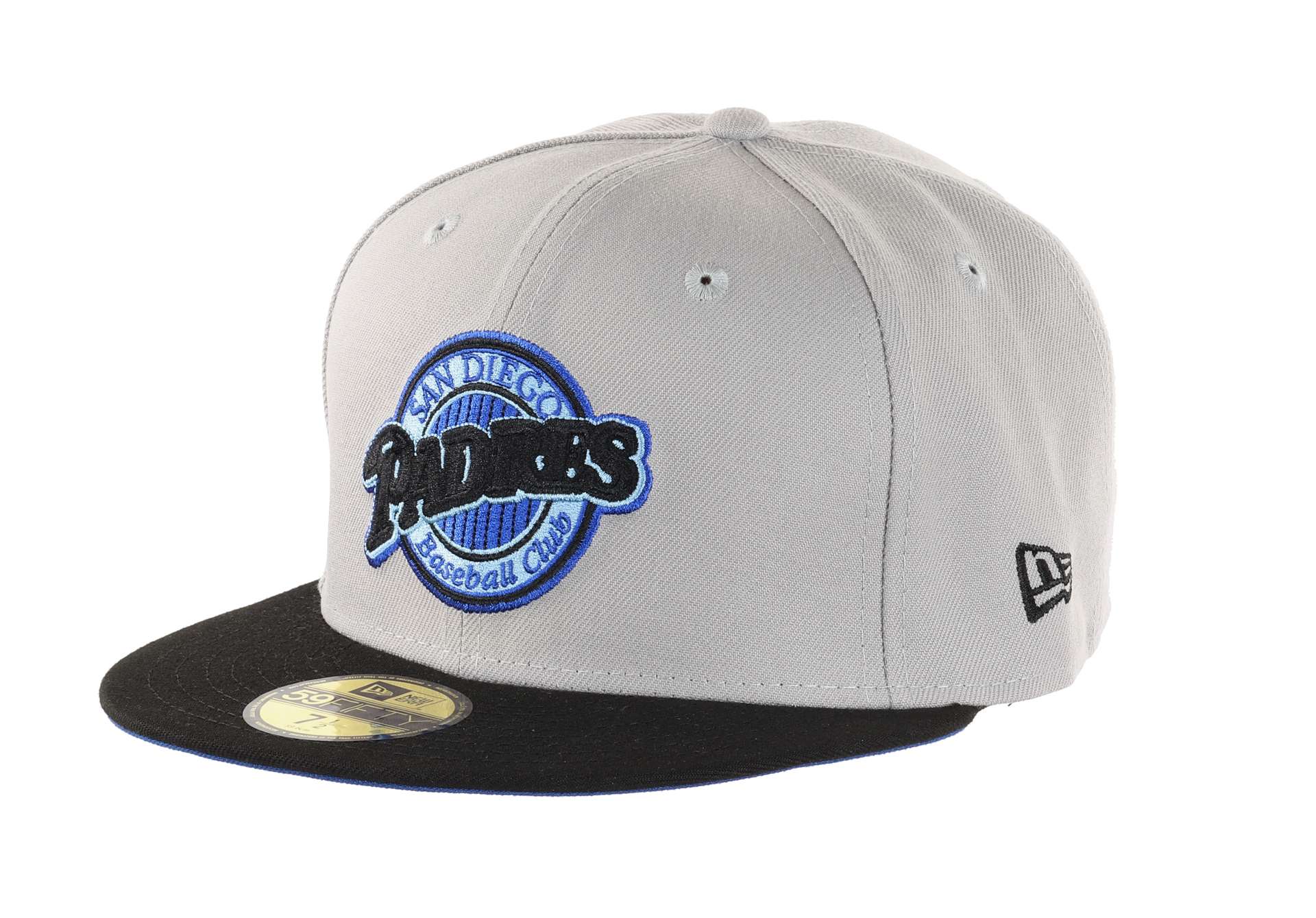 San Diego Padres MLB Cooperstown 25th Anniversary Sidepatch Grey Black Royal 59Fifty Basecap New Era