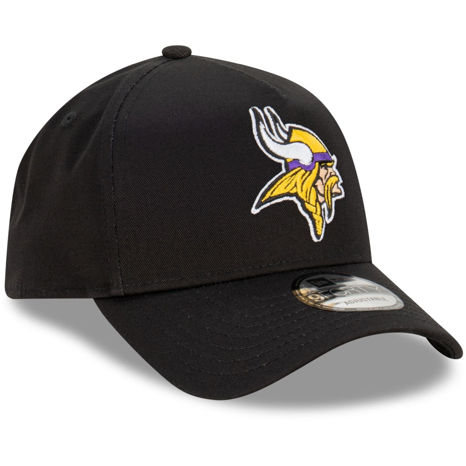 Minnesota Vikings NFL Evergreen Black 9Forty Adjustable A-Frame Cap New Era