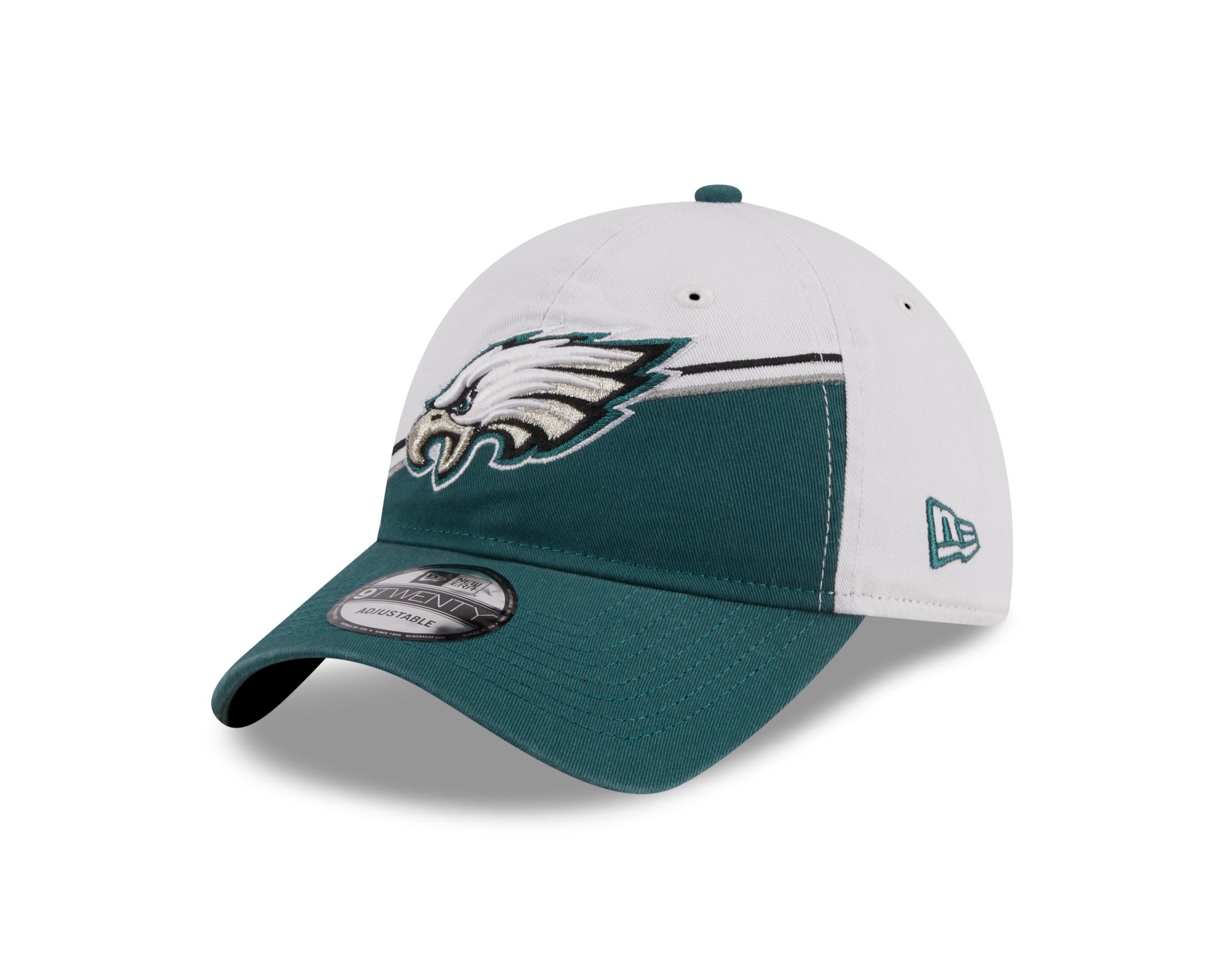 Philadelphia Eagles NFL 2023 Sideline White Green 9Twenty Unstructured Strapback Cap New Era