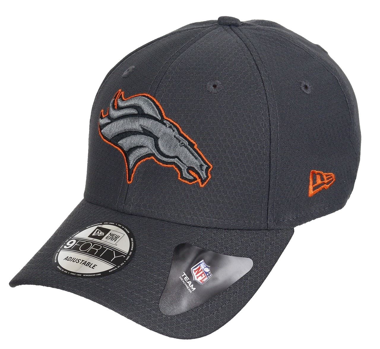 Denver Broncos NFL Hex Era Graphite 9Forty Adjustable Cap New Era