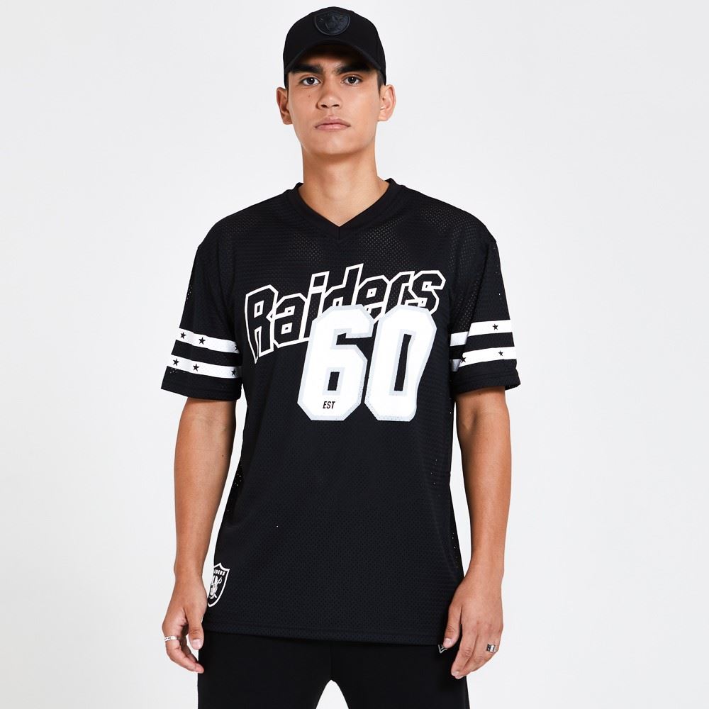 Las Vegas Raiders NFL Stripe Sleeve Oversized T-Shirt New Era