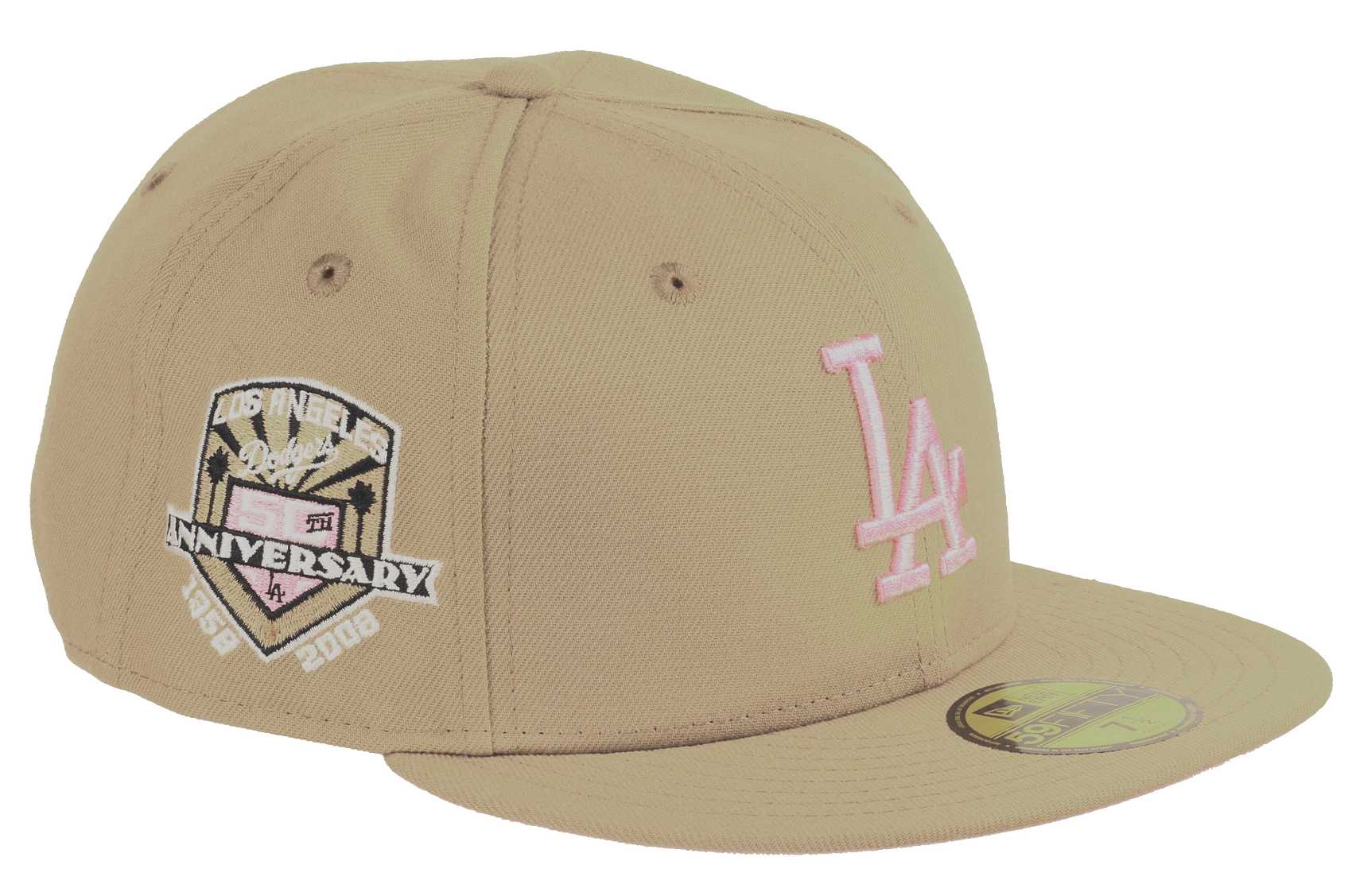 Los Angeles Dodgers Side Patch 50th Anniversary Camel 59Fifty Basecap New Era