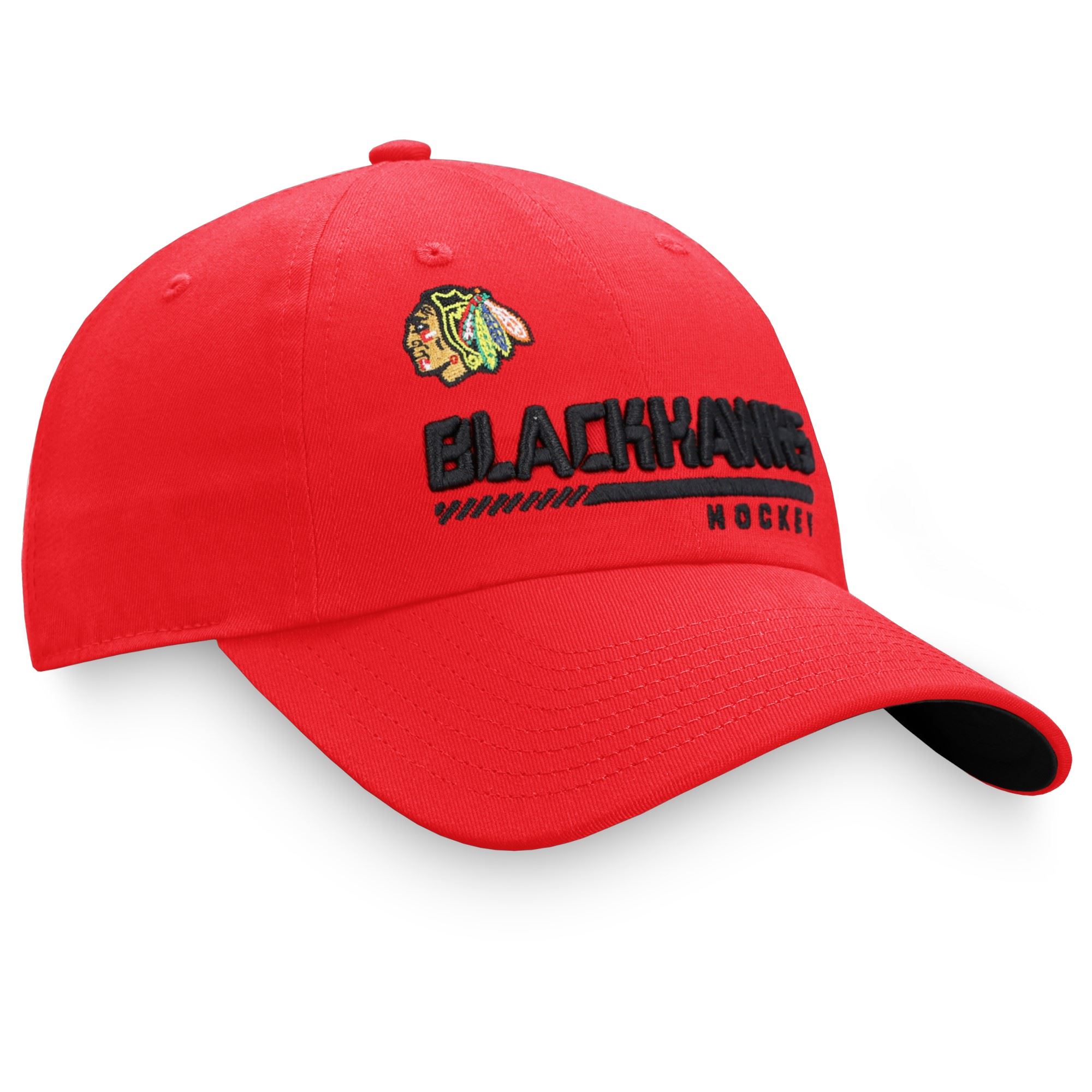 Chicago Blackhawks NHL Authentic Pro Locker Room Curved Unstructured Strapback Cap Red  Fanatics