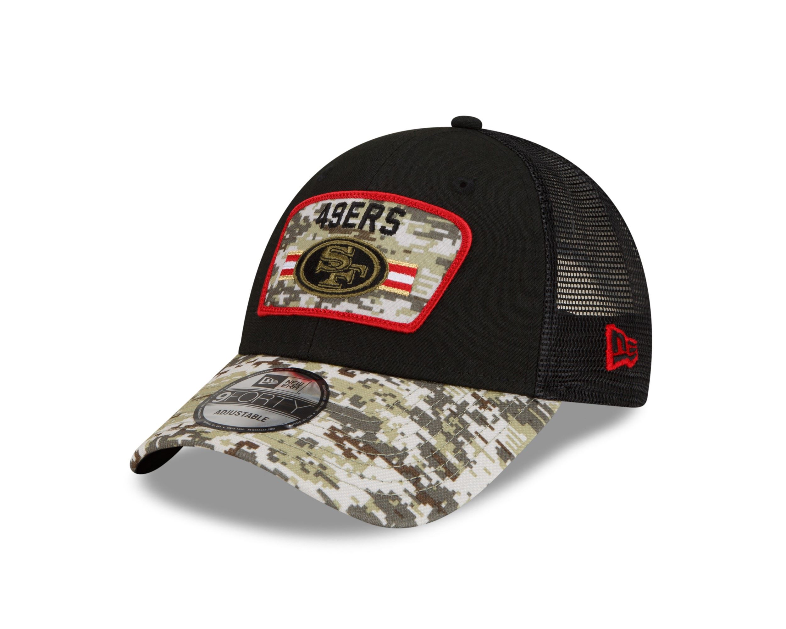 San Francisco 49ers NFL On Field 2021 Salute to Service Black 9Forty Snapback Cap New Era