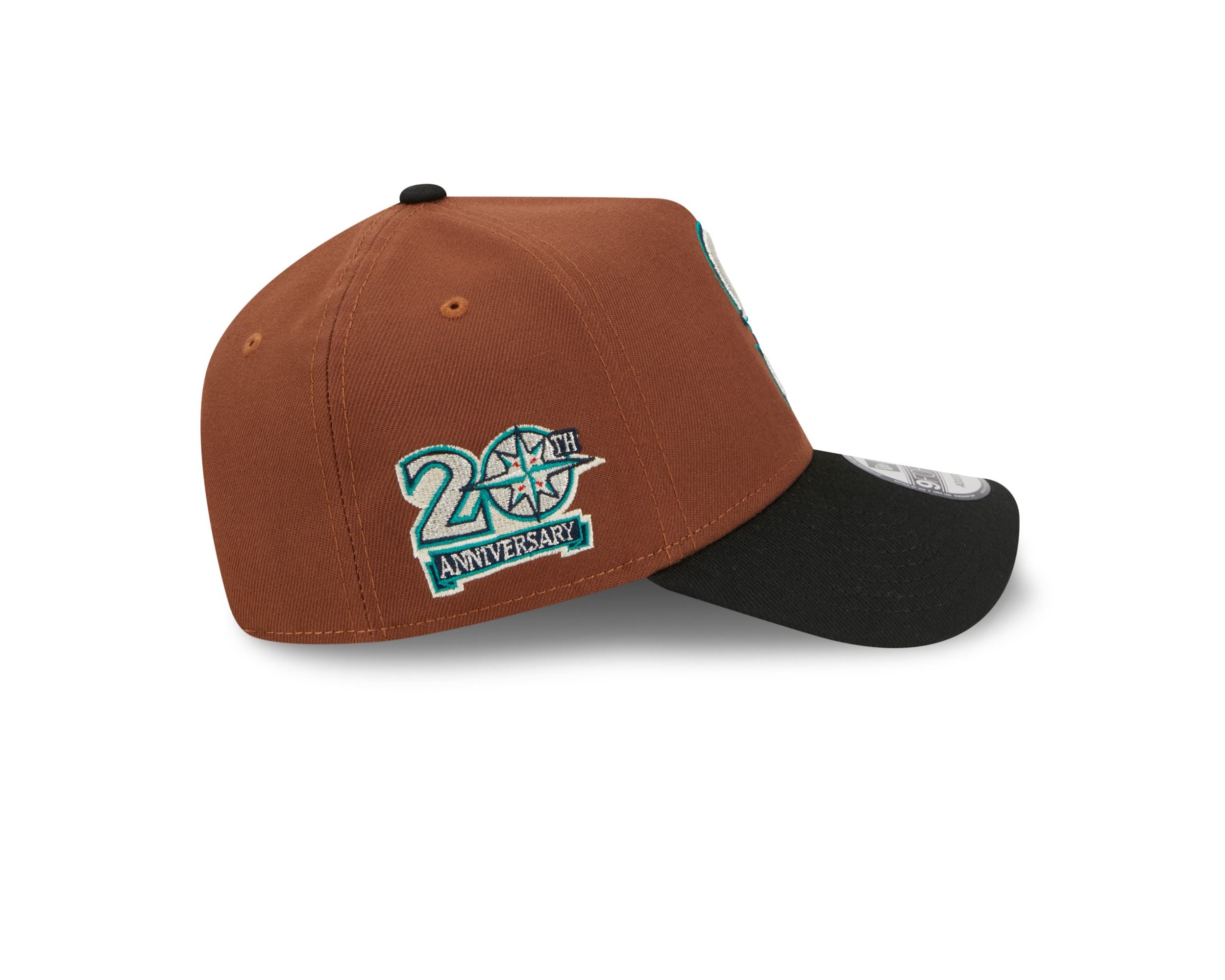 Seattle Mariners MLB Harvest 20th Anniversary Brown Black 9Forty A-Frame Snapback Cap New Era