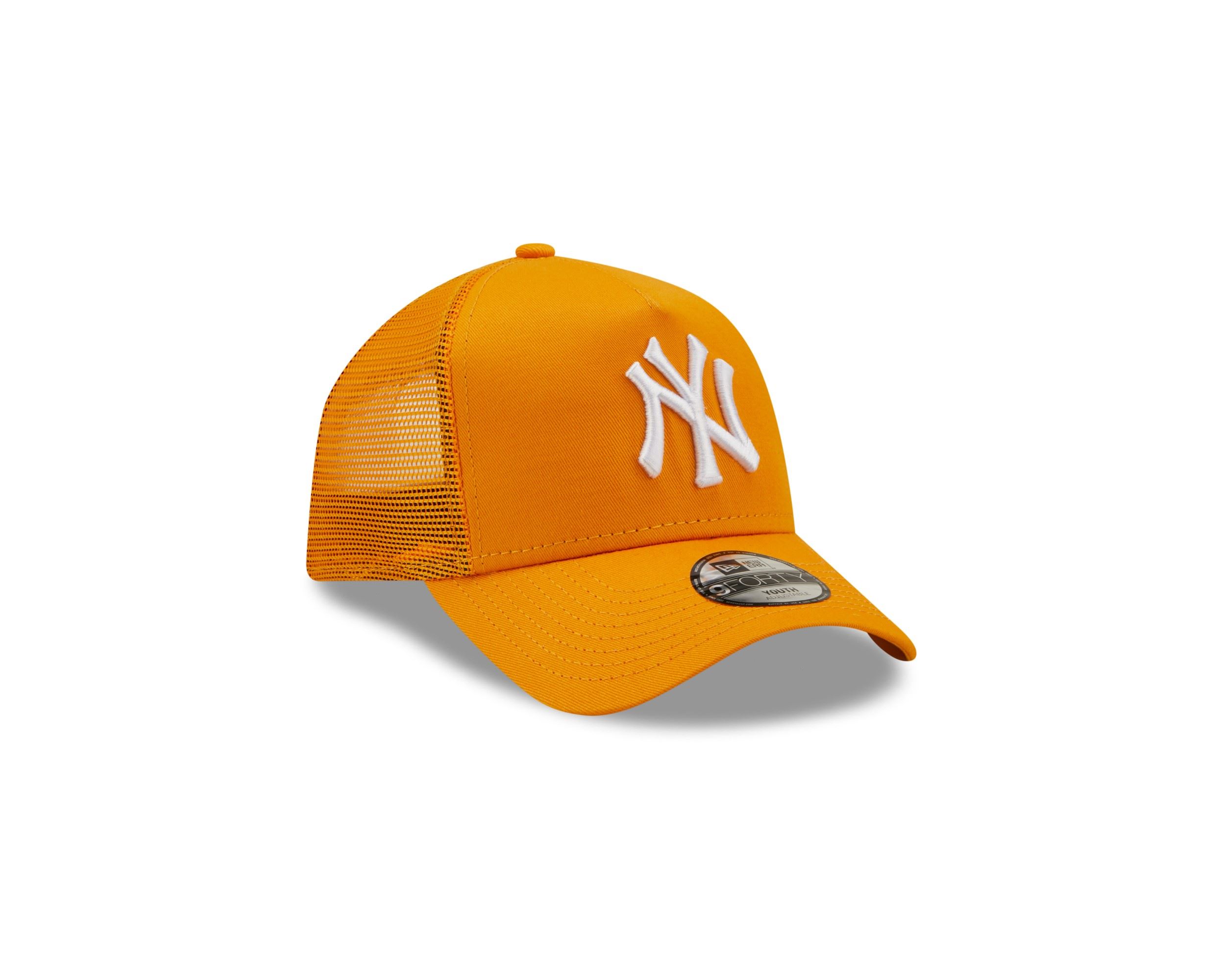 New York Yankees MLB Tonal Mesh Red Gold 9Forty Kids A-Frame Adjustable Trucker Cap New Era