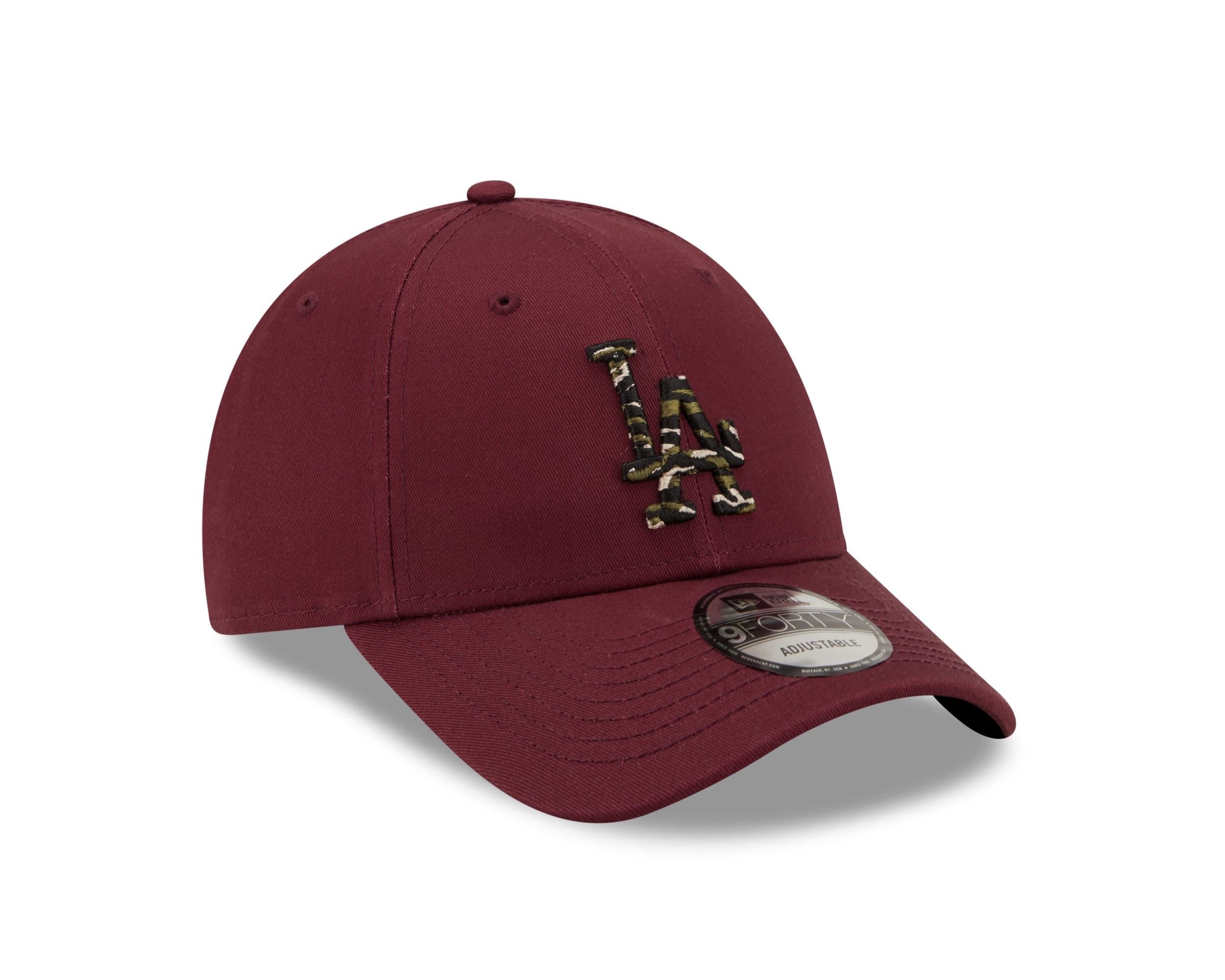 Los Angeles Dodgers Maroon MLB Wild Camouflage Infill 9Forty Adjustable Cap New Era