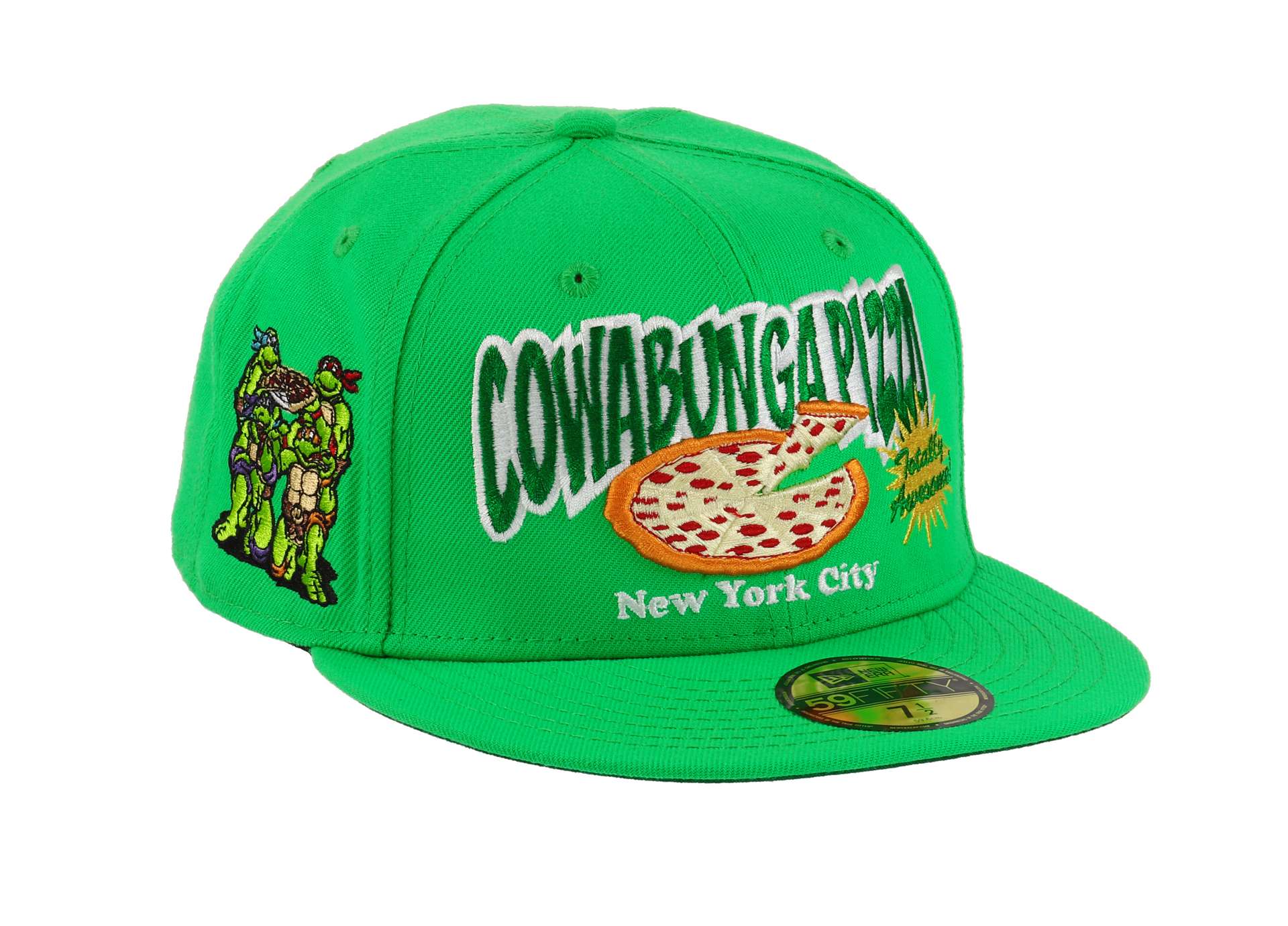 Cowabunga Pizza Ninja Turtles Island Green TMNT Edition 59Fifty Cap New Era