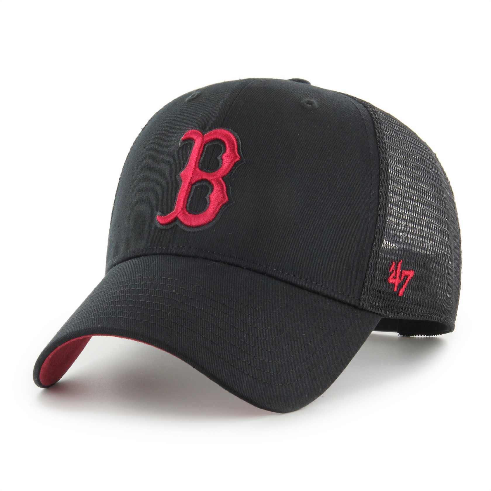 Boston Red Sox Black MLB Ballpark Mesh Most Value P Trucker Cap '47